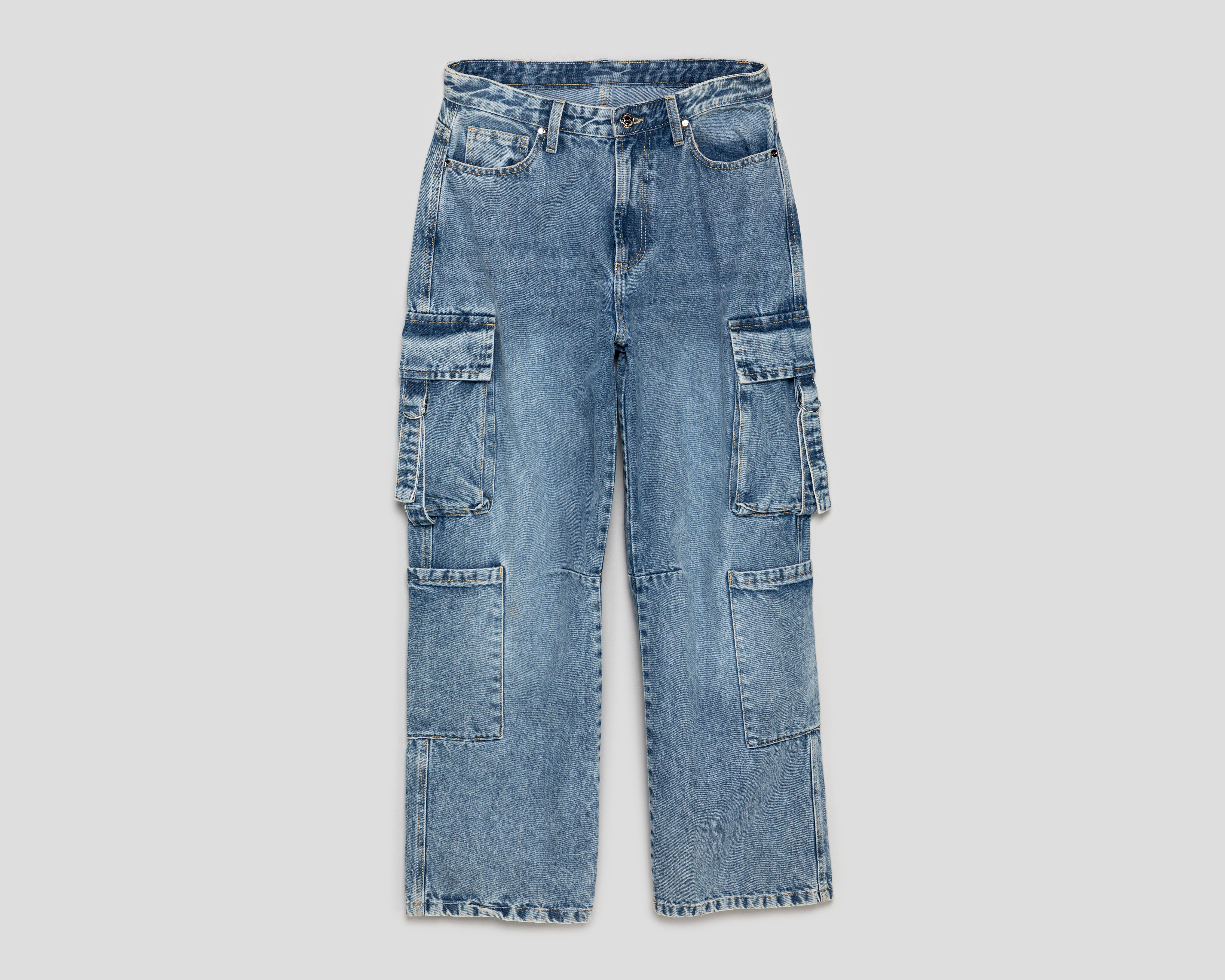 Foto 2 pulgar | Foto 1 | Pantalón Cargo Ecko Red Azul para Mujer