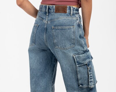 Foto 5 | Foto 5 | Pantalón Cargo Ecko Red Azul para Mujer