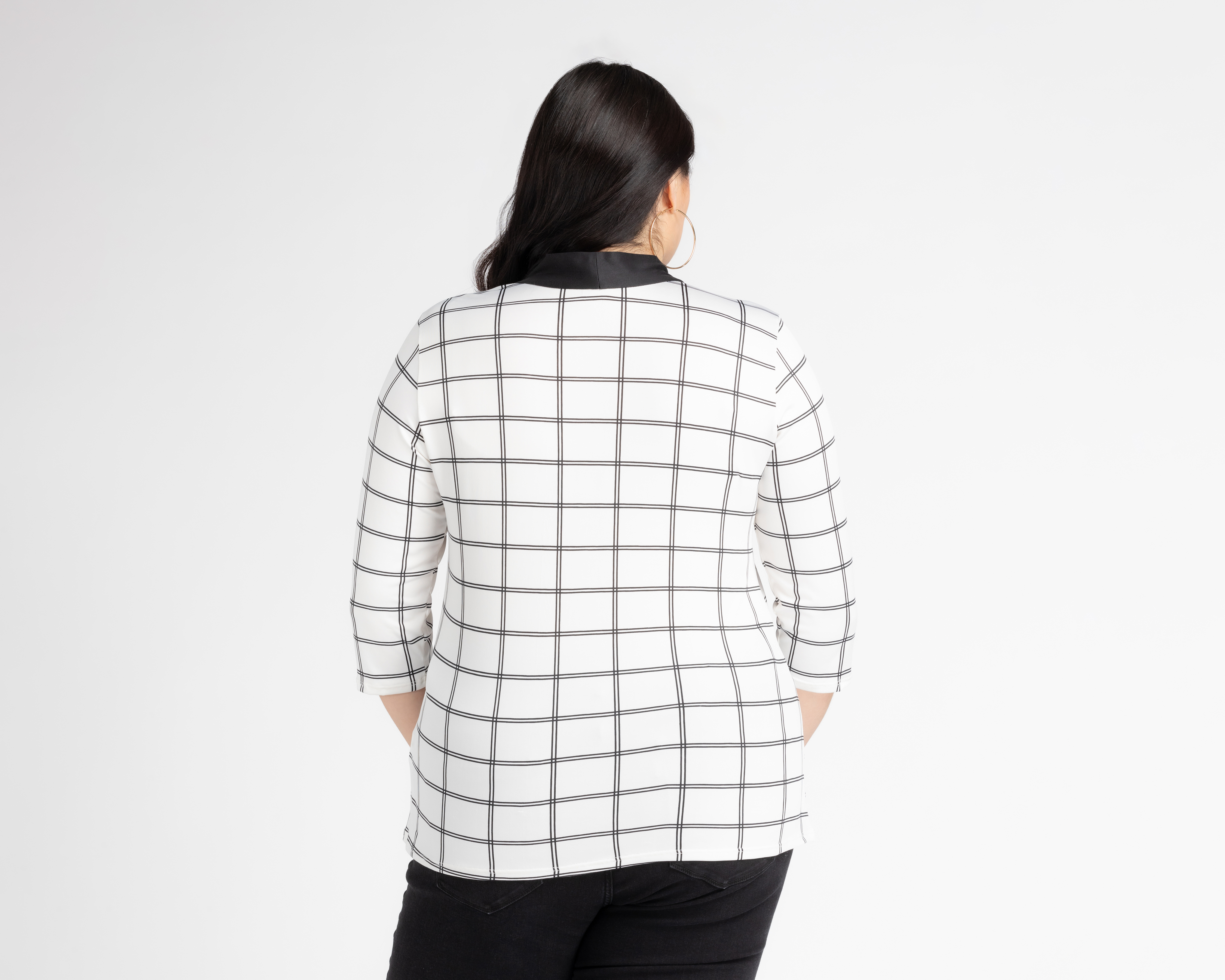 Foto 4 | Foto 3 | Blusa Lady Sun Manga 3/4 a Cuadros