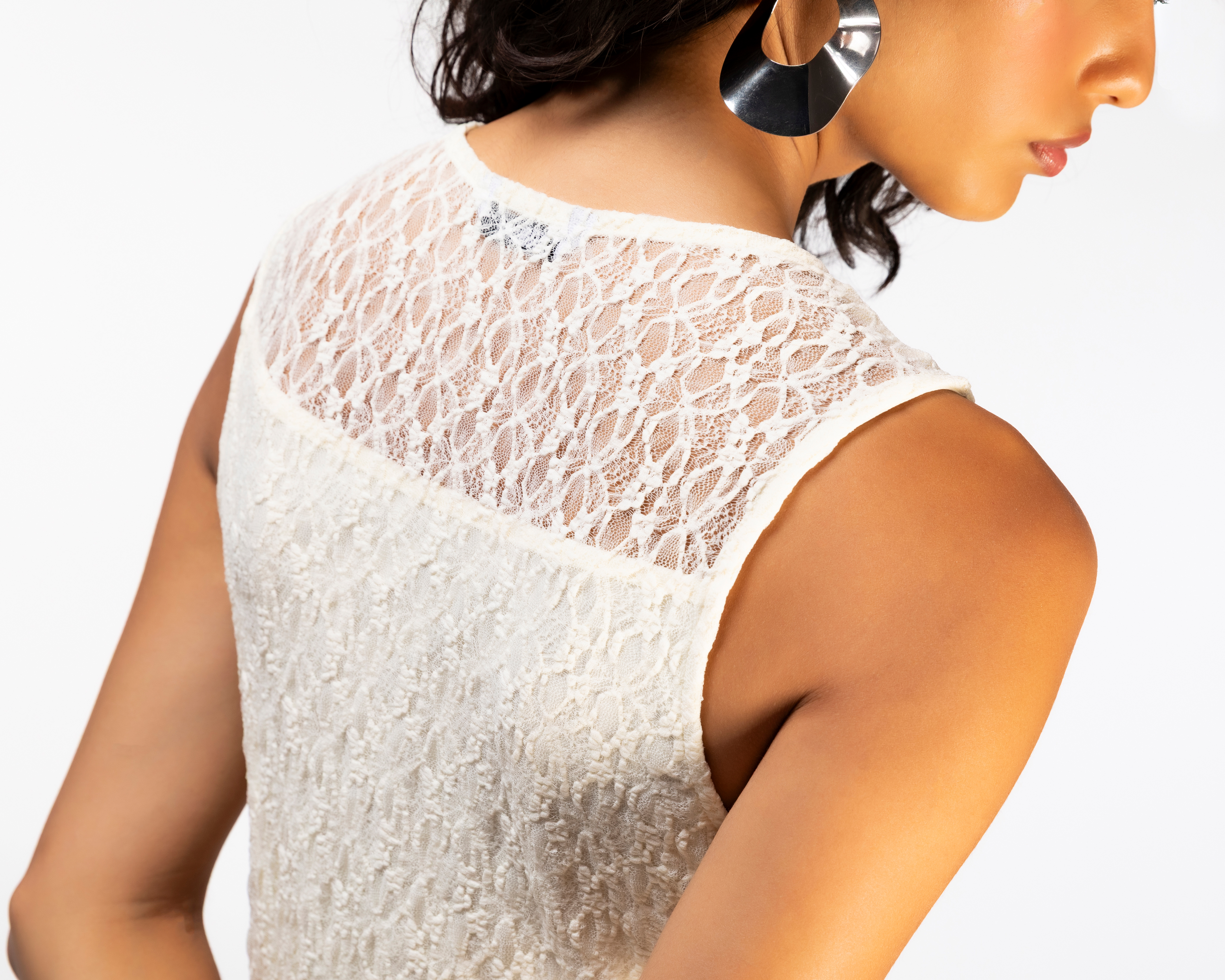 Foto 5 | Foto 5 | Vestido Casual Strona sin Mangas con Encaje para Mujer