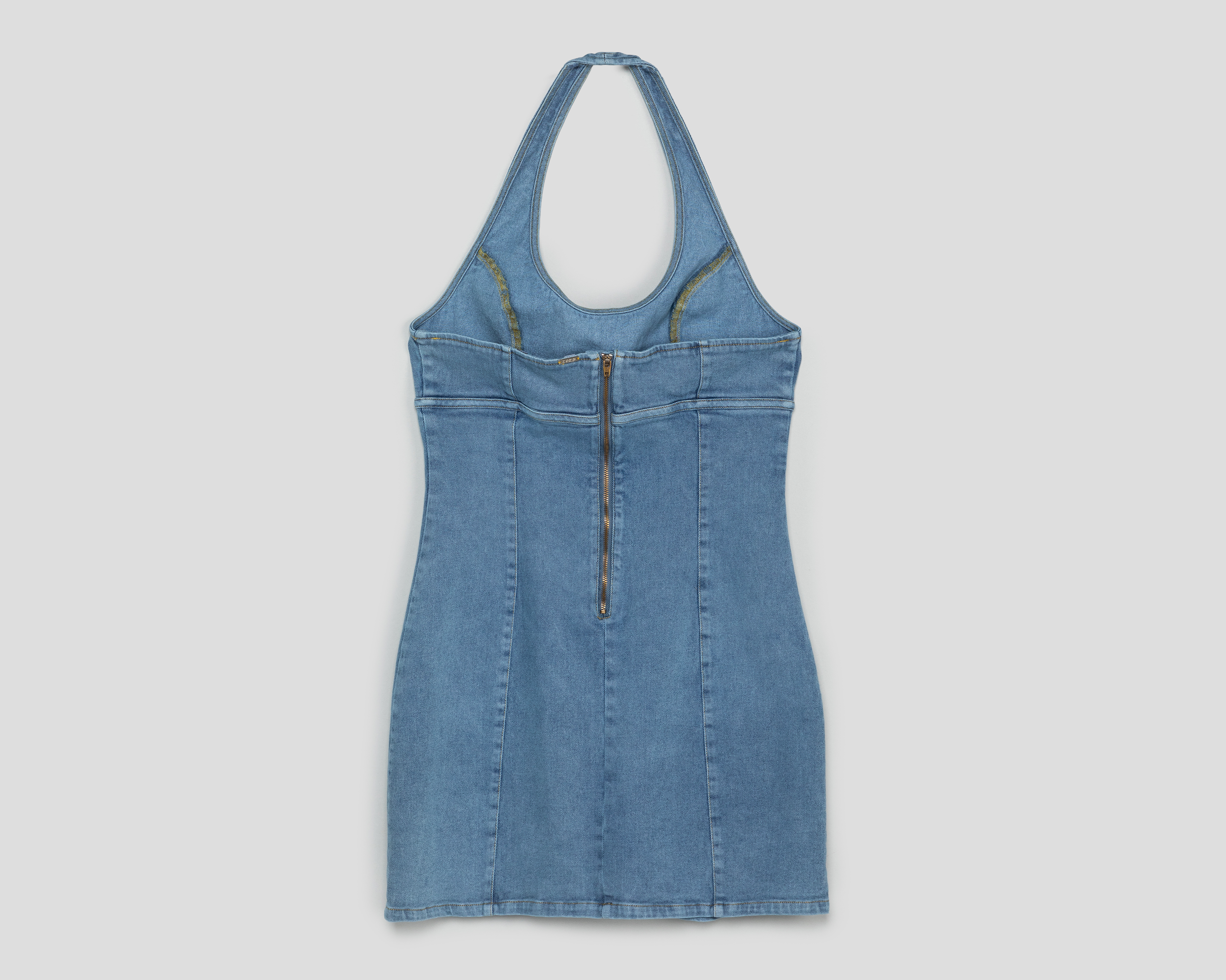 Foto 2 | Foto 2 | Vestido Casual Bebe de Mezclilla con Cuello Halter para Mujer