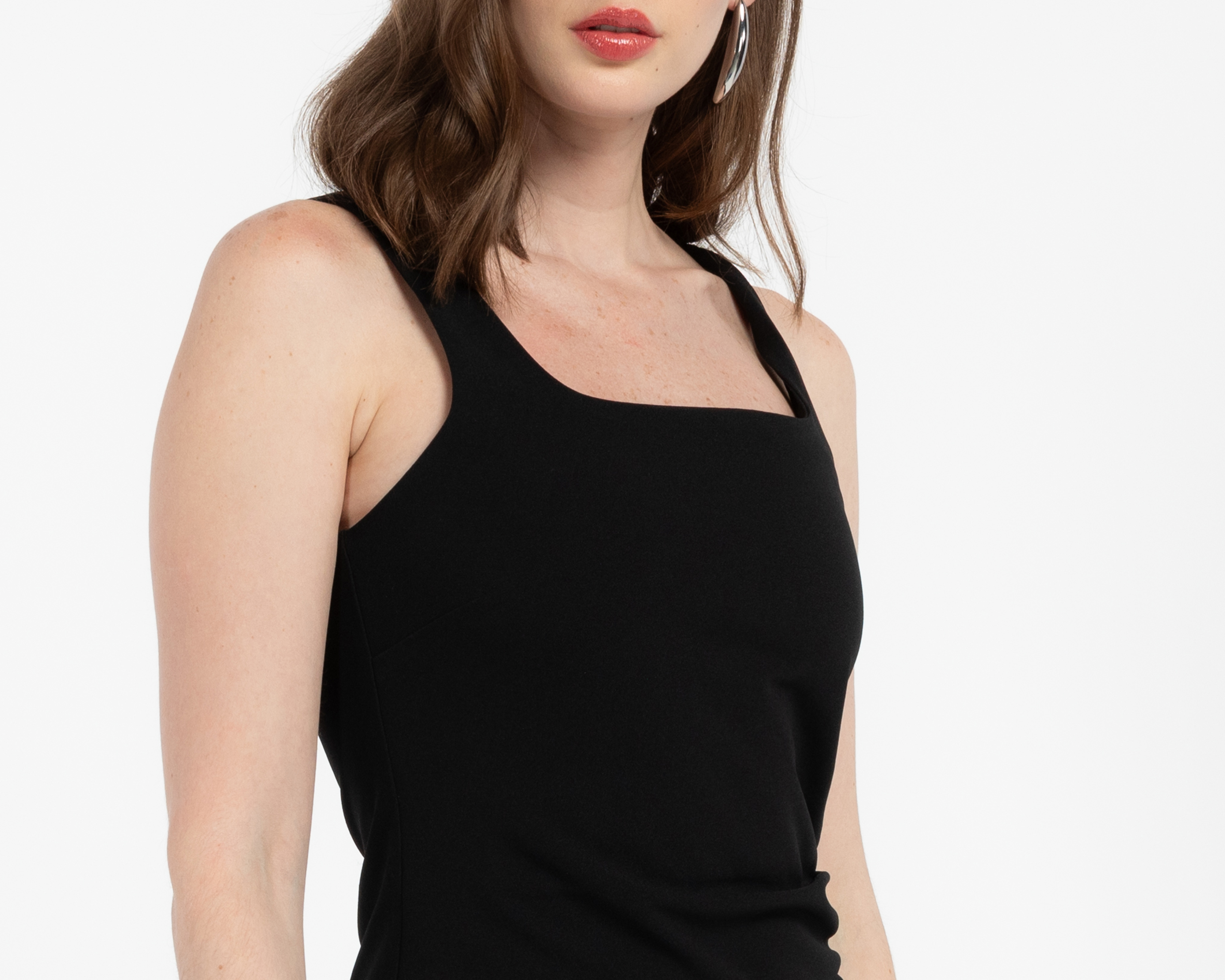 Foto 5 pulgar | Foto 4 | Vestido de Fiesta Jennifer Lopez Negro Midi sin Mangas Juvenil