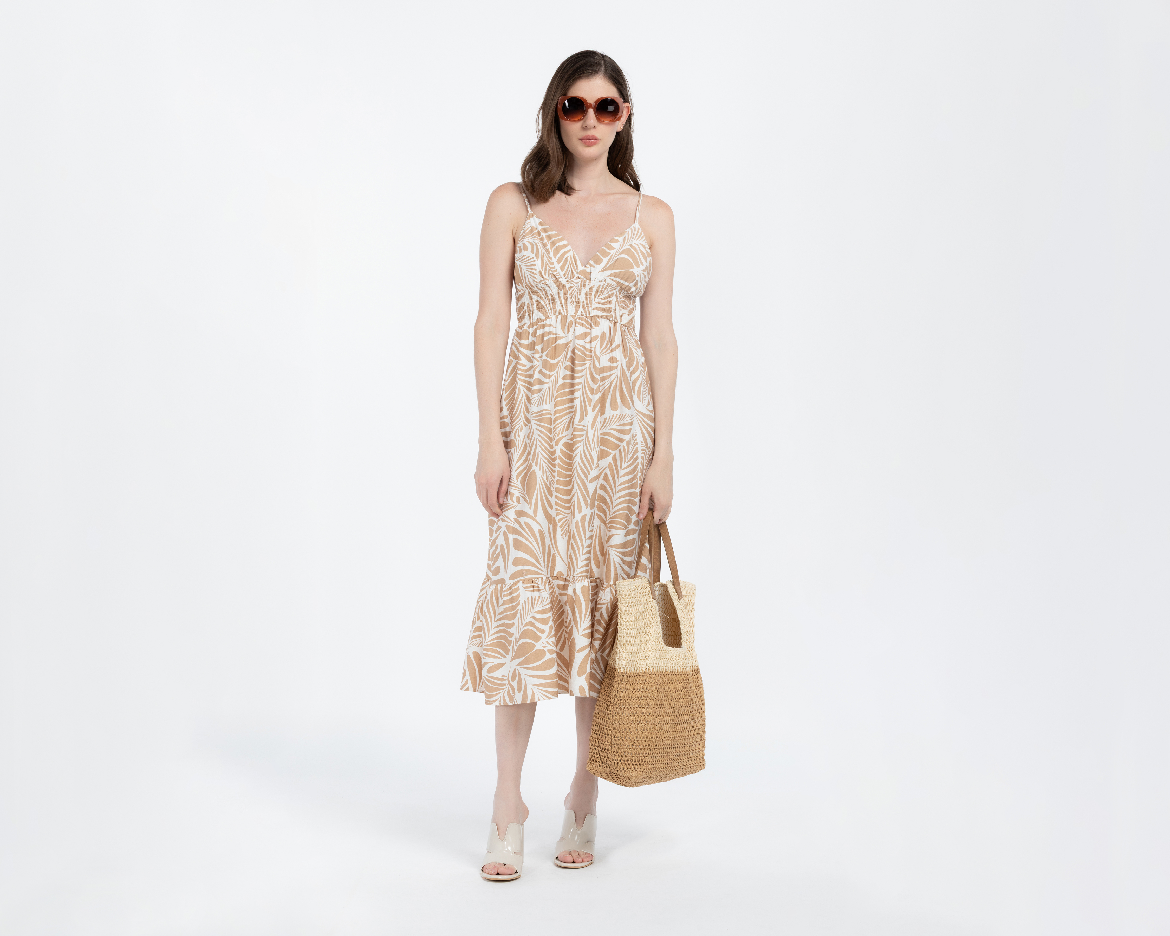 Foto 3 pulgar | Foto 2 | Vestido de Playa Rio Beach Midi con Tirantes para Mujer