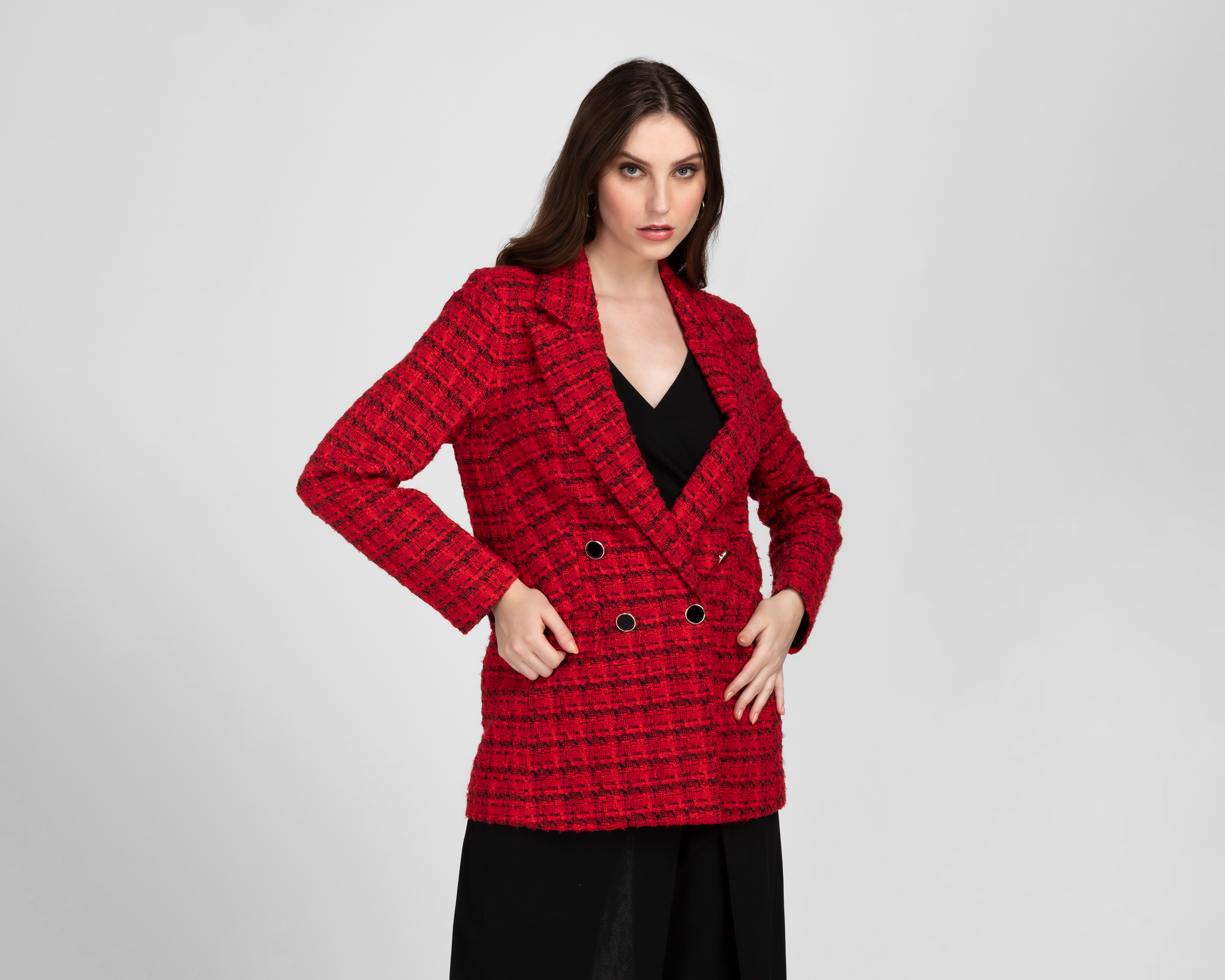 Foto 1 | Foto 1 | Abrigo Rojo Jennifer Lopez para Mujer