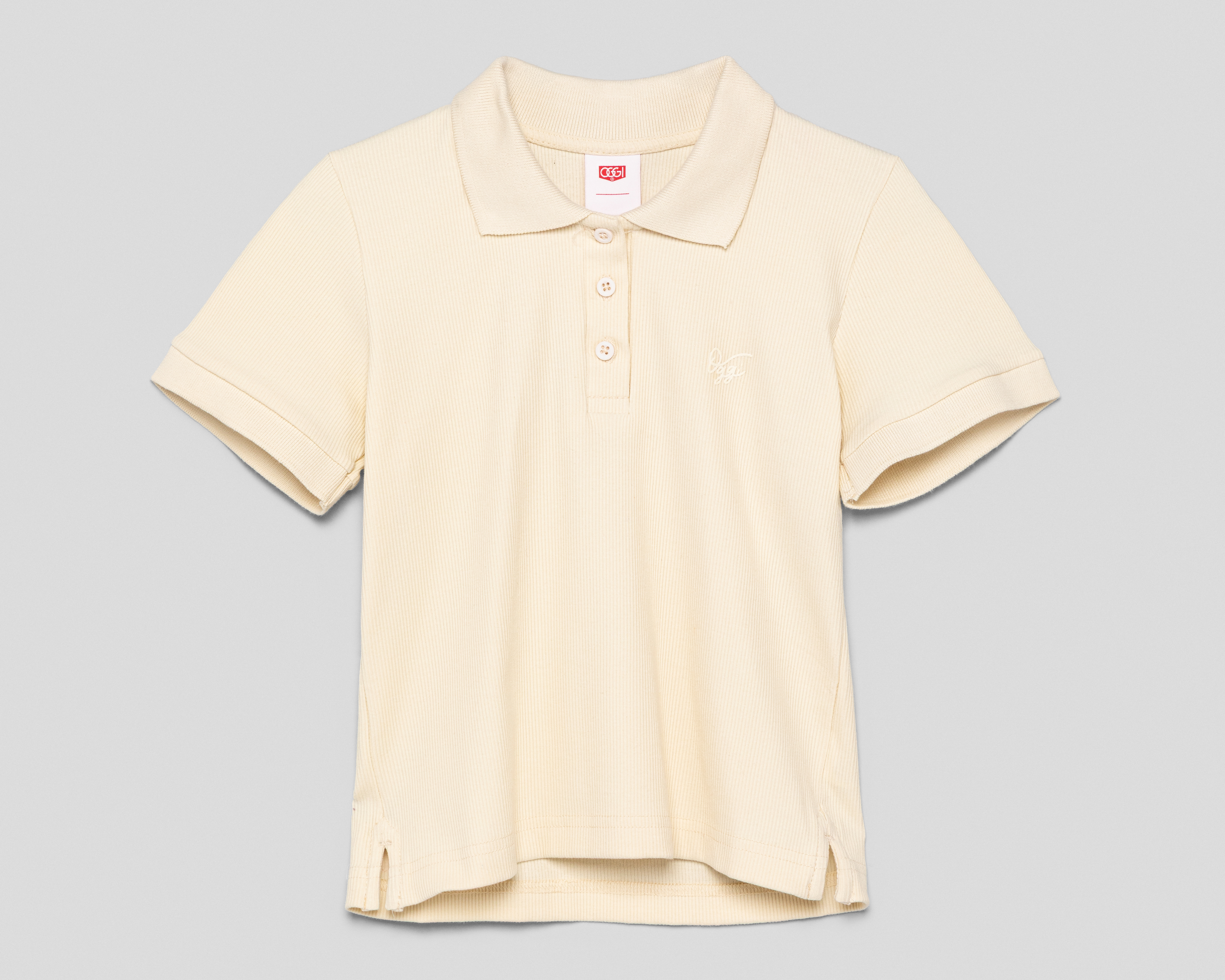 Foto 2 pulgar | Foto 1 | Playera Polo Oggi Beige para Mujer