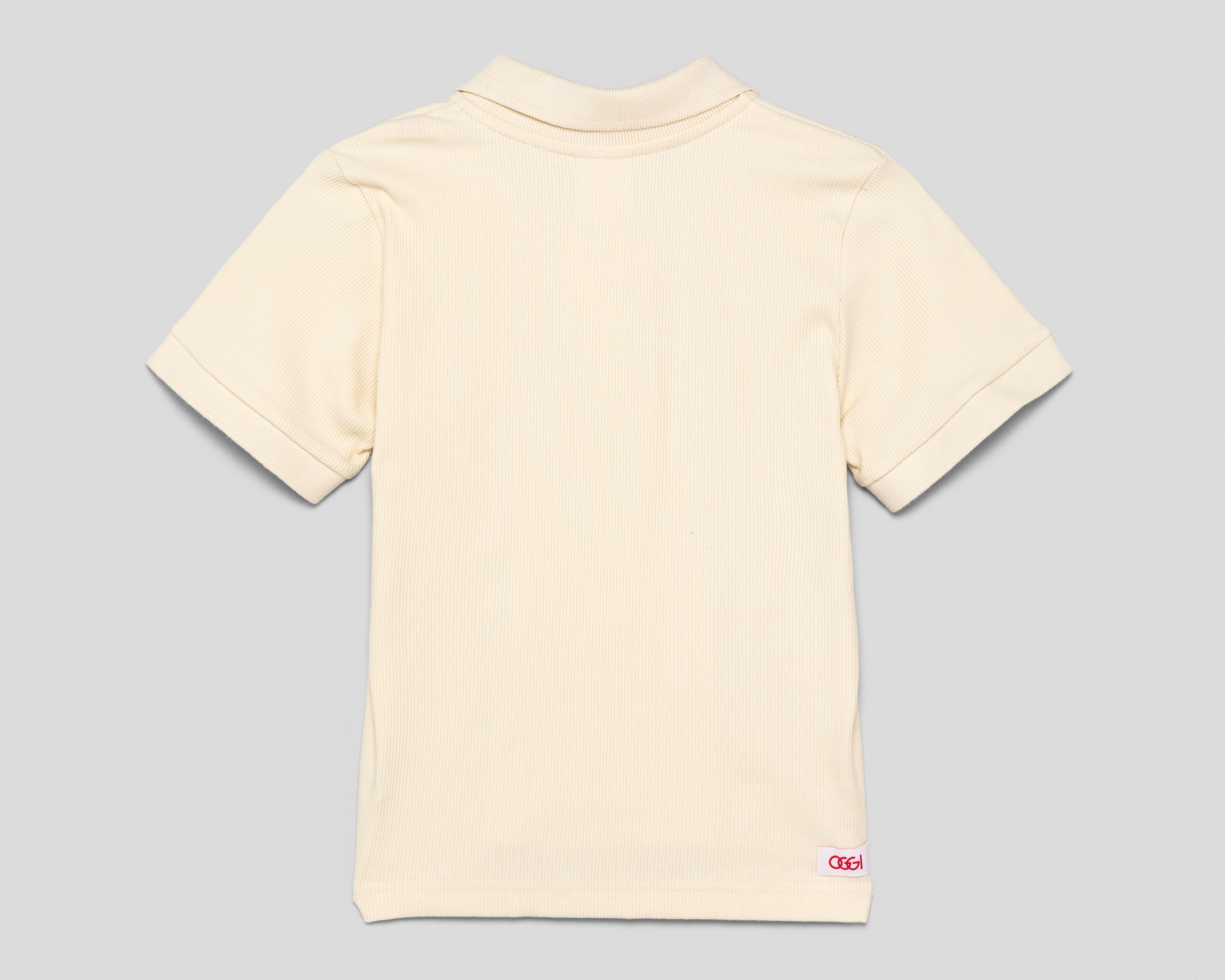 Foto 3 pulgar | Foto 2 | Playera Polo Oggi Beige para Mujer