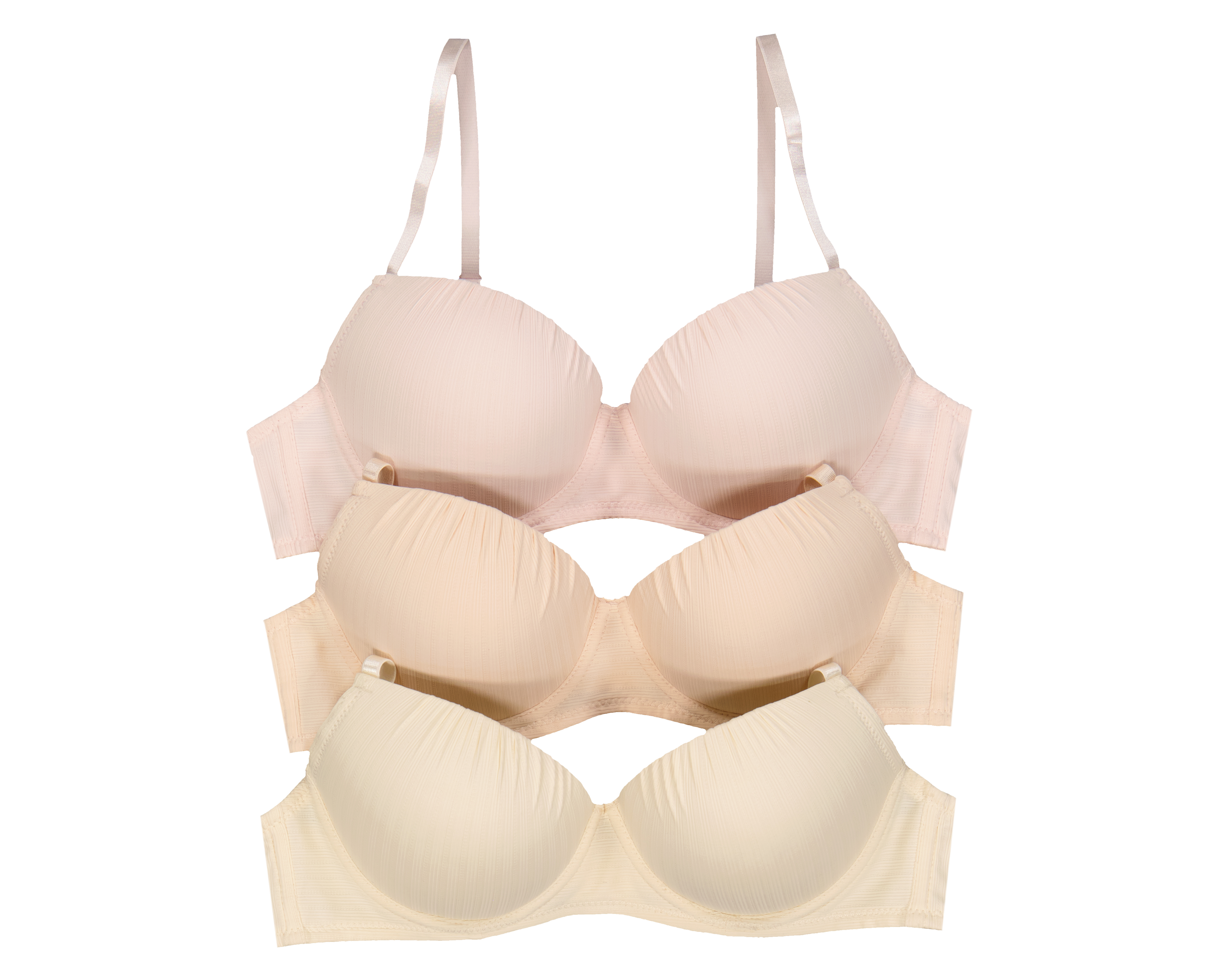 Brasier Media Copa Tirante Satinado Beauty Secret 3 Pack