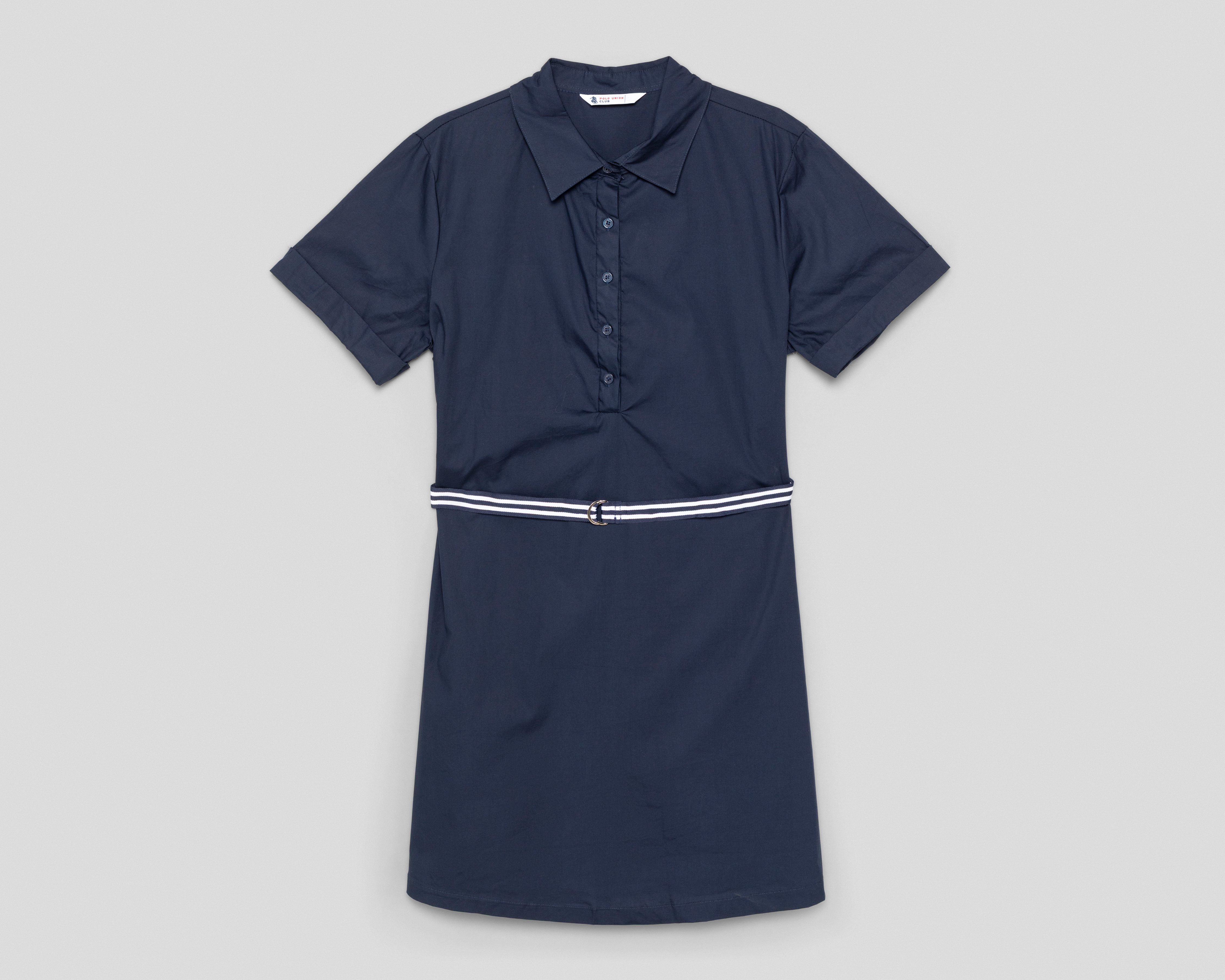 Foto 1 | Foto 1 | Vestido Casual Polo Union Club Azul con Cinto para Mujer