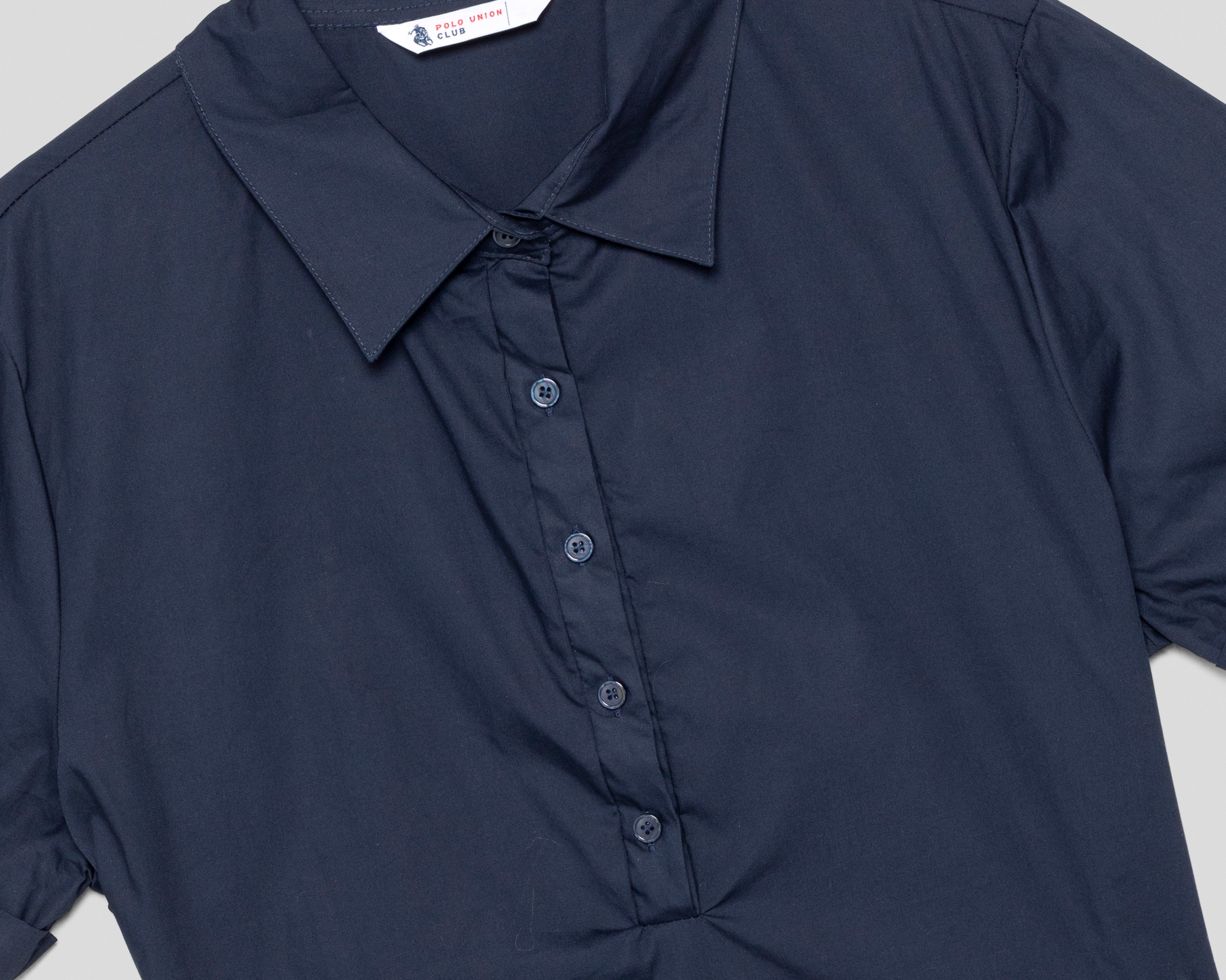 Foto 4 pulgar | Foto 3 | Vestido Casual Polo Union Club Azul con Cinto para Mujer