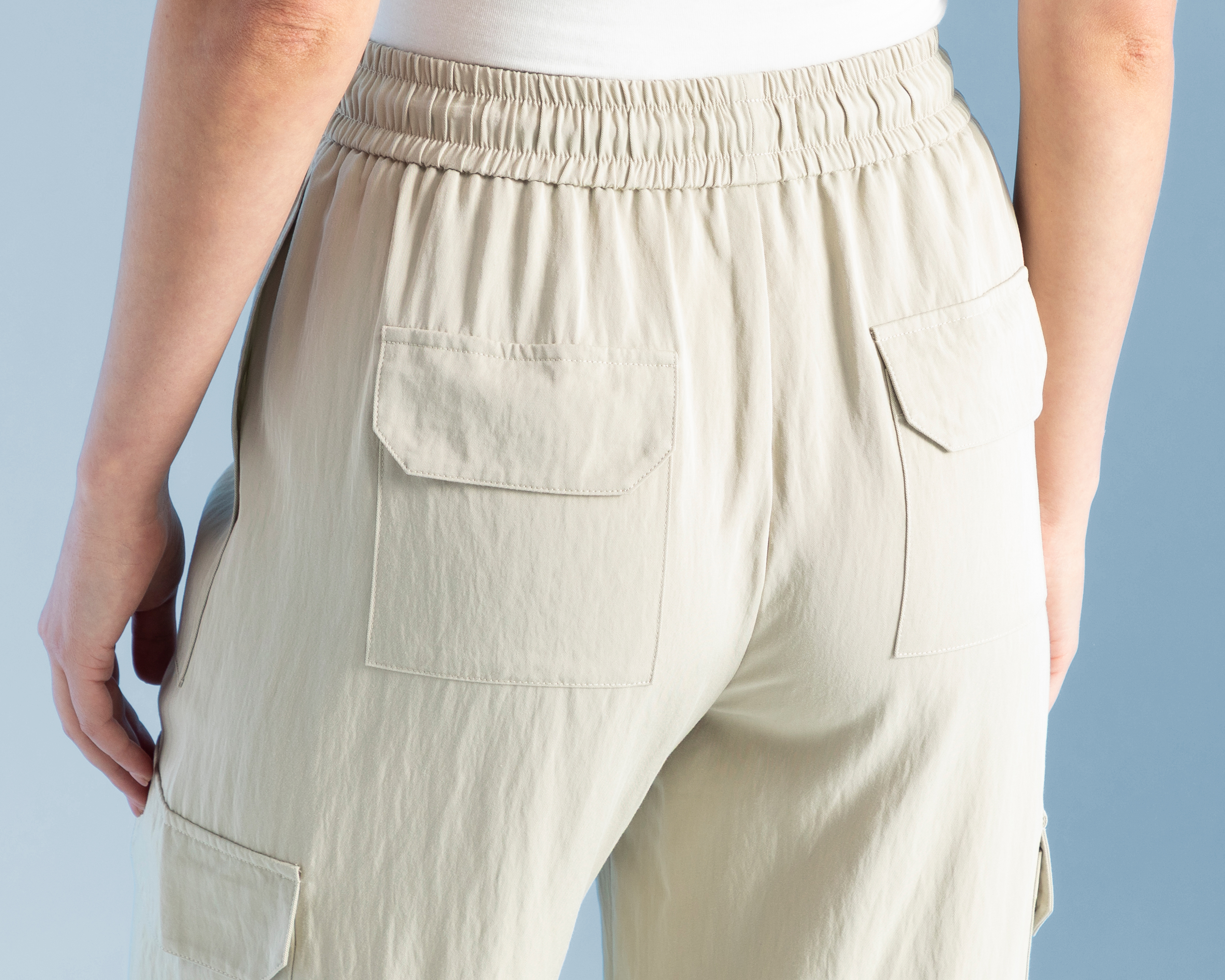 Foto 6 pulgar | Foto 5 | Pantalón Cargo Jennifer Lopez Beige para Mujer