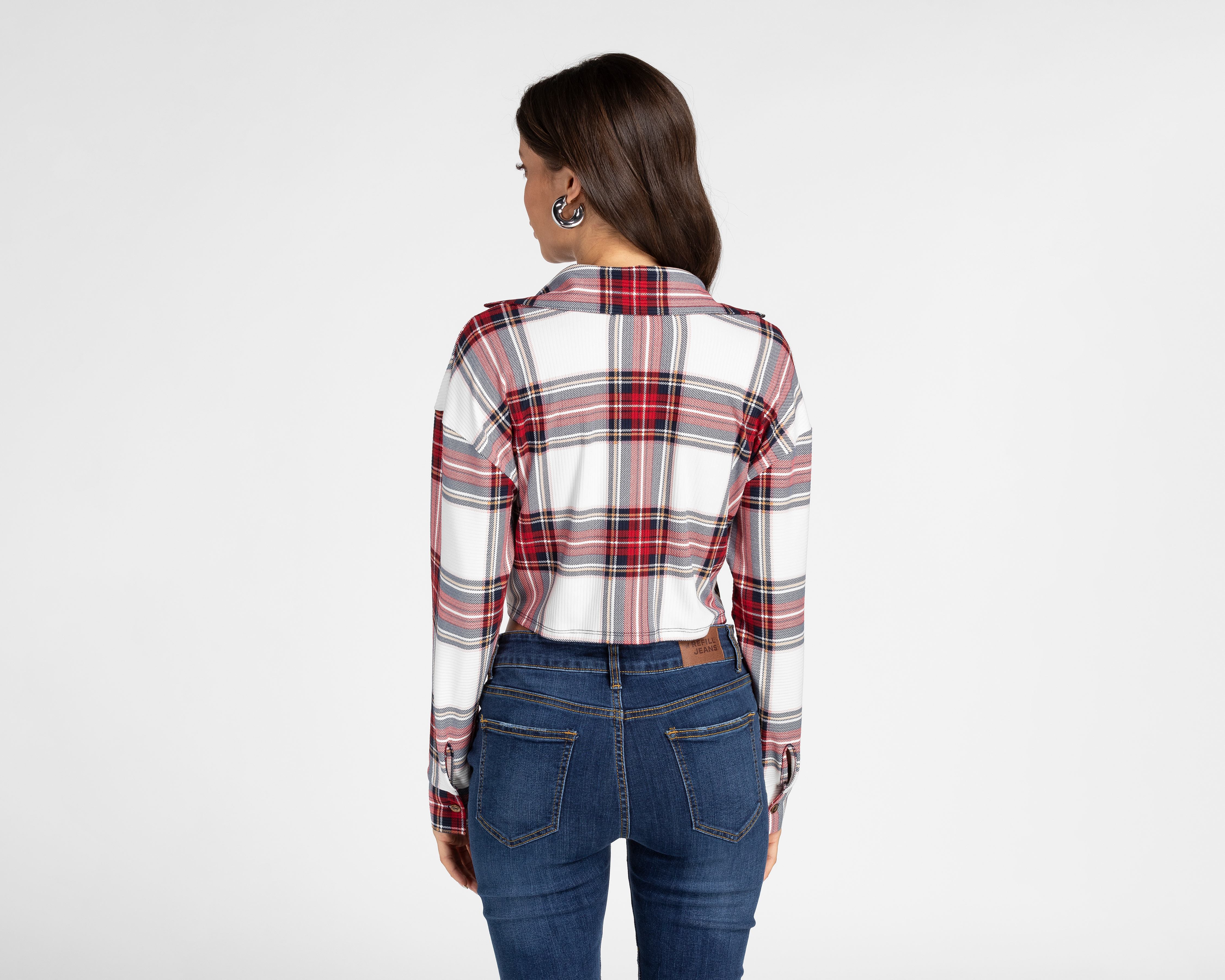 Foto 4 pulgar | Foto 3 | Camisa Refill a Cuadros para Mujer