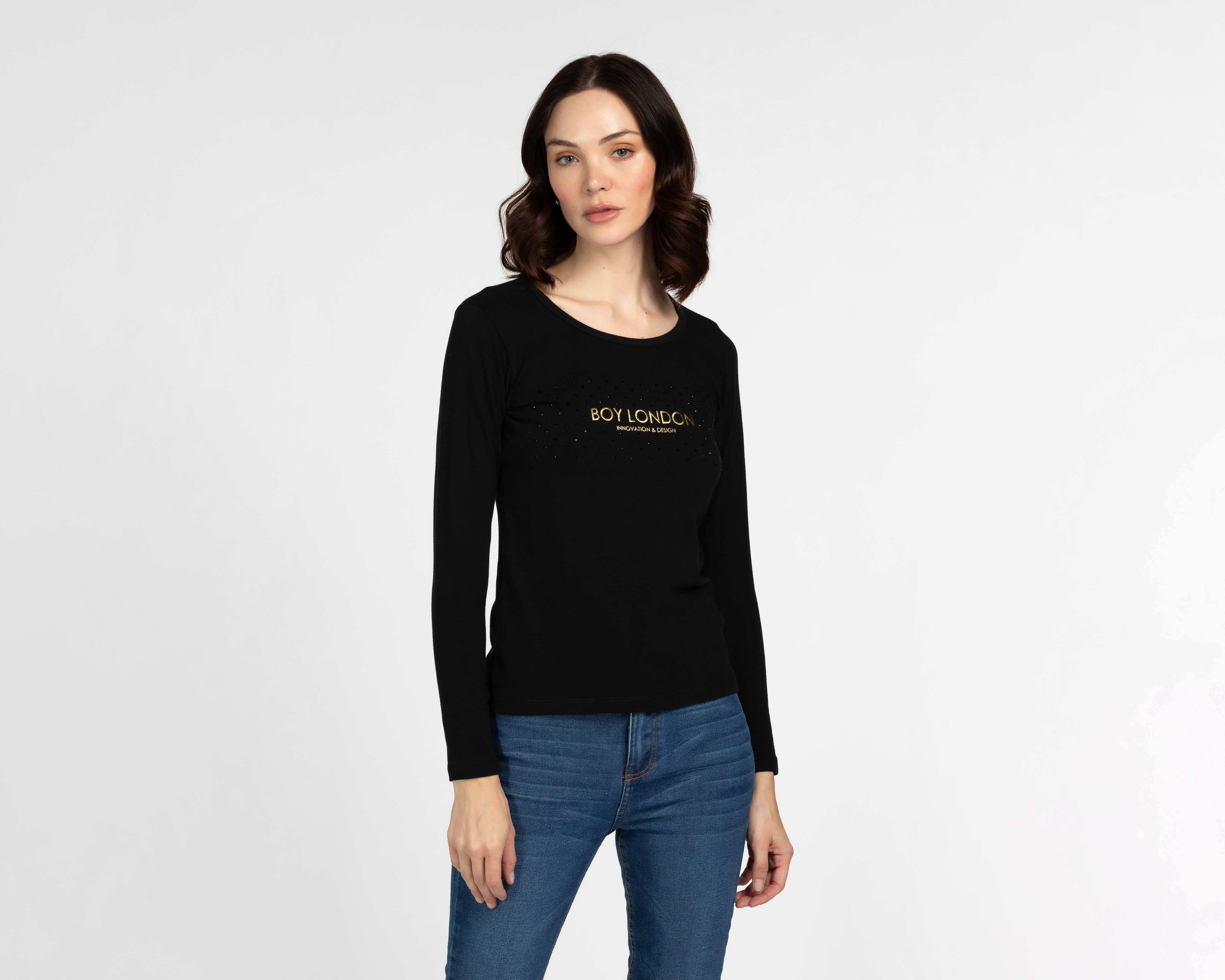 Playera Boy London Manga Larga para Mujer