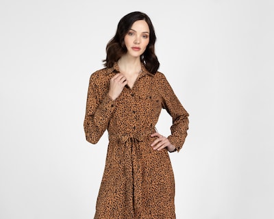 Foto 4 | Foto 4 | Vestido Casual Sahara Animal Print Manga Larga con Cinturón