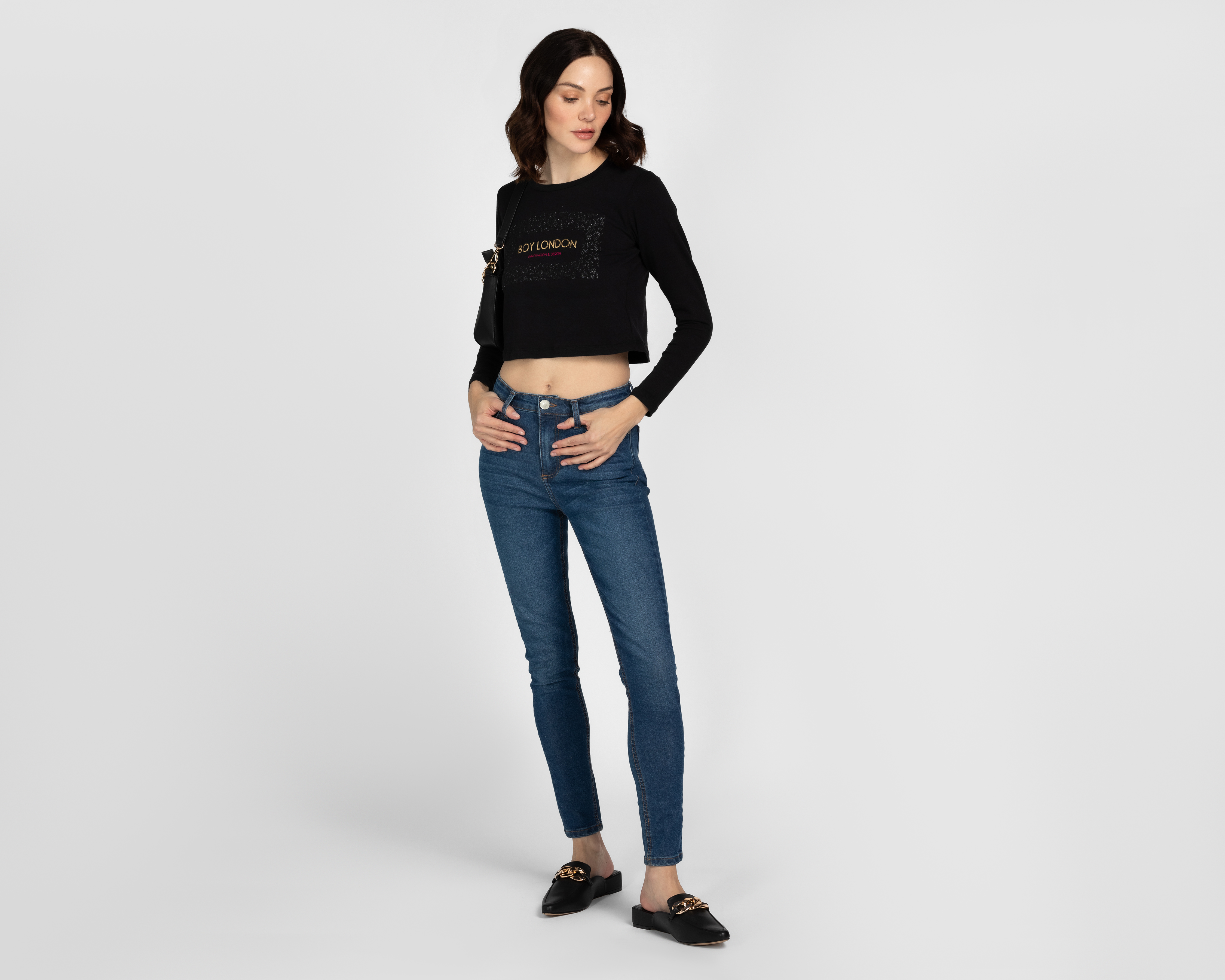 Foto 3 pulgar | Foto 2 | Playera Boy London Manga Larga para Mujer