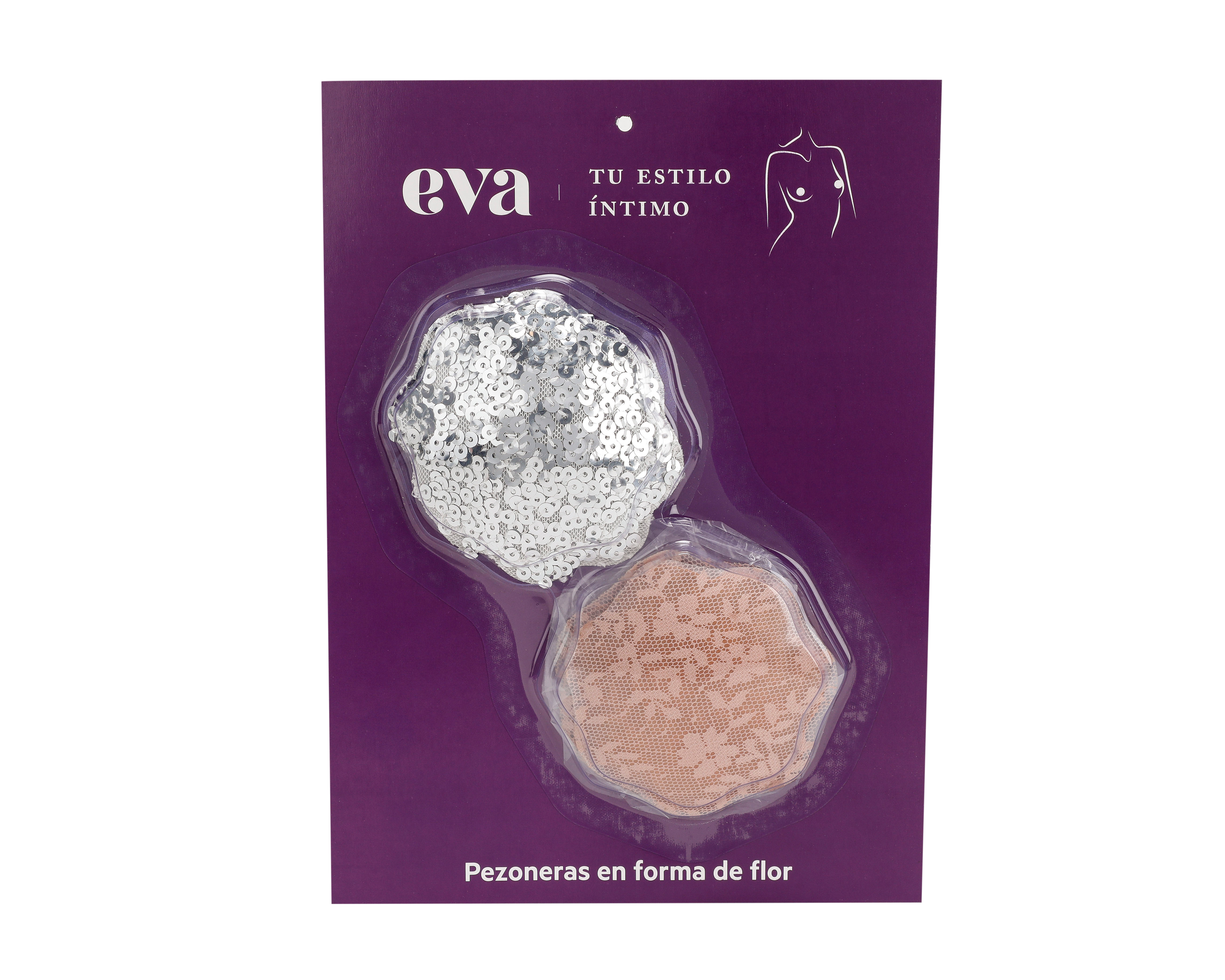 Foto 2 pulgar | Foto 1 | Cubrepezones Eva tu Estilo Íntimo para Mujer 2 Pares