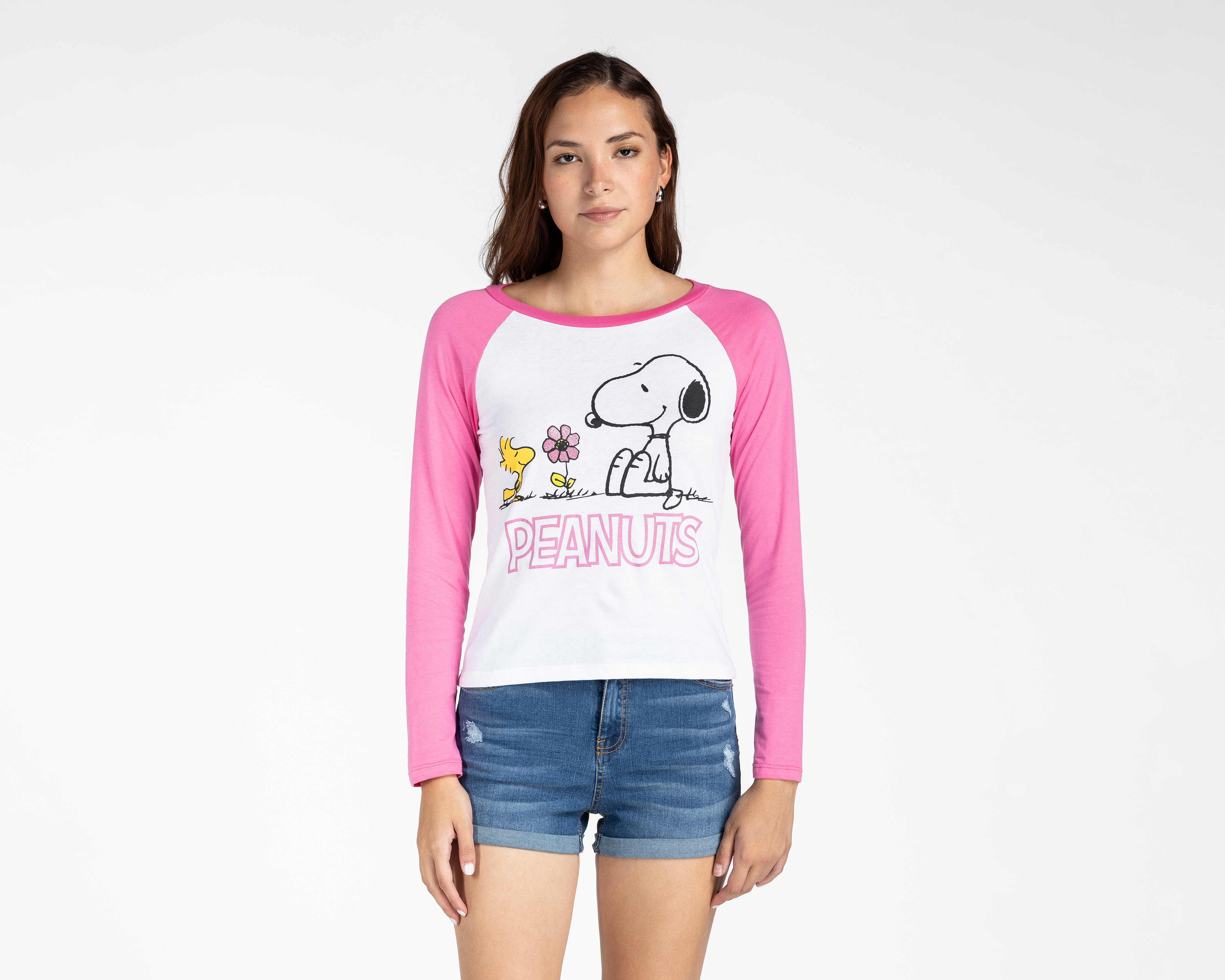Playera Peanuts Manga Larga para Mujer