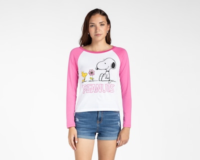 Foto 1 | Foto 1 | Playera Peanuts Manga Larga para Mujer