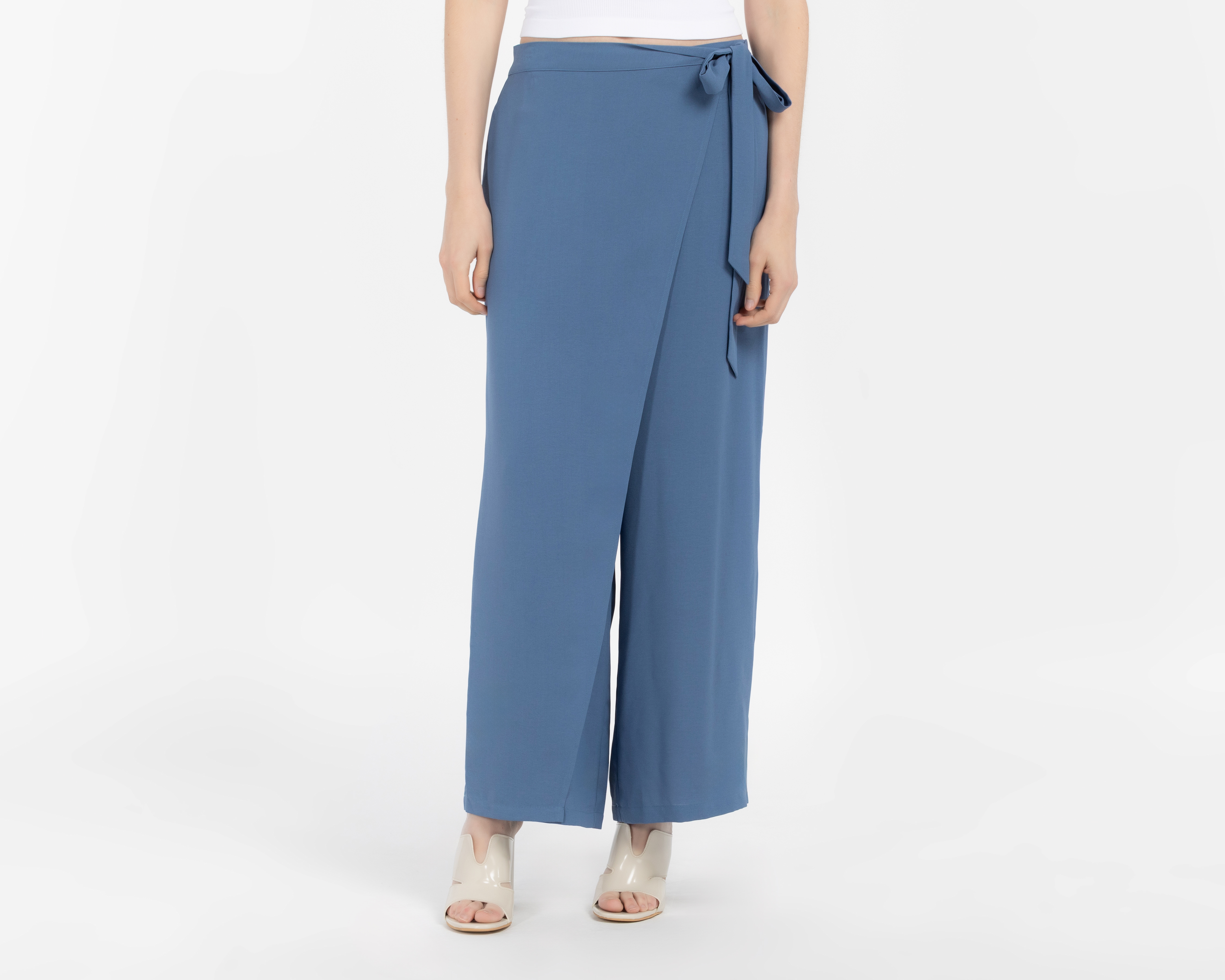 Pantalón Ancho Sahara Azul para Mujer