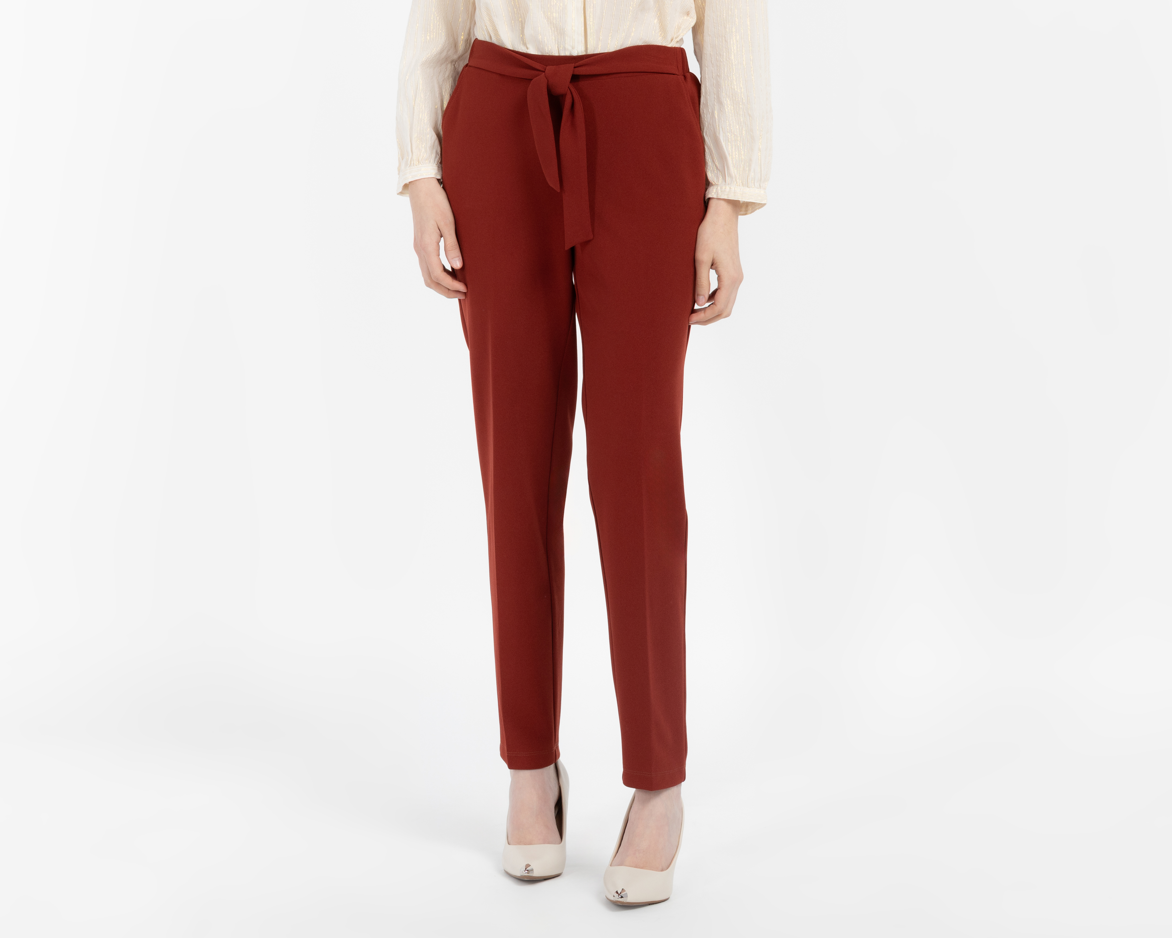 Foto 2 pulgar | Foto 1 | Pantalón de Vestir Sahara con Cinturón para Mujer