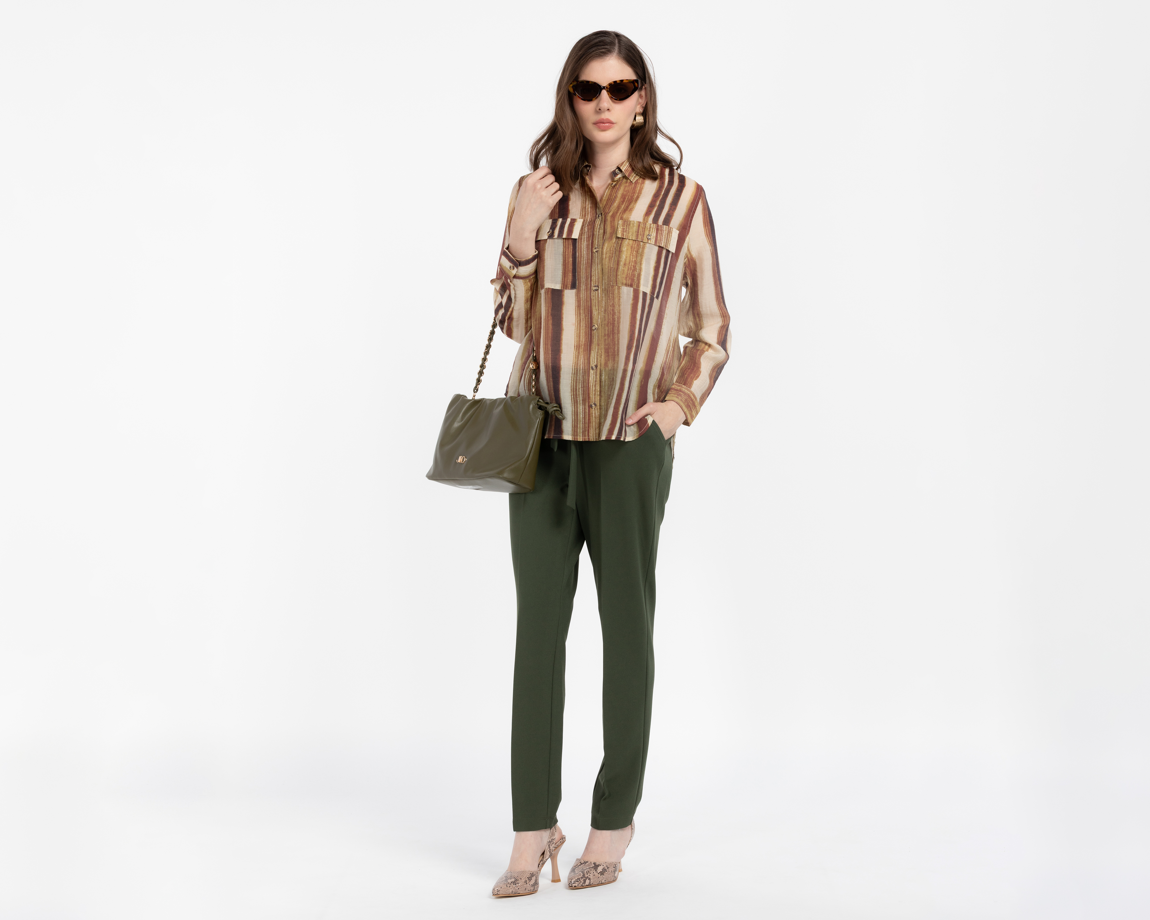 Foto 3 pulgar | Foto 2 | Pantalón de Vestir Sahara con Cinturón para Mujer