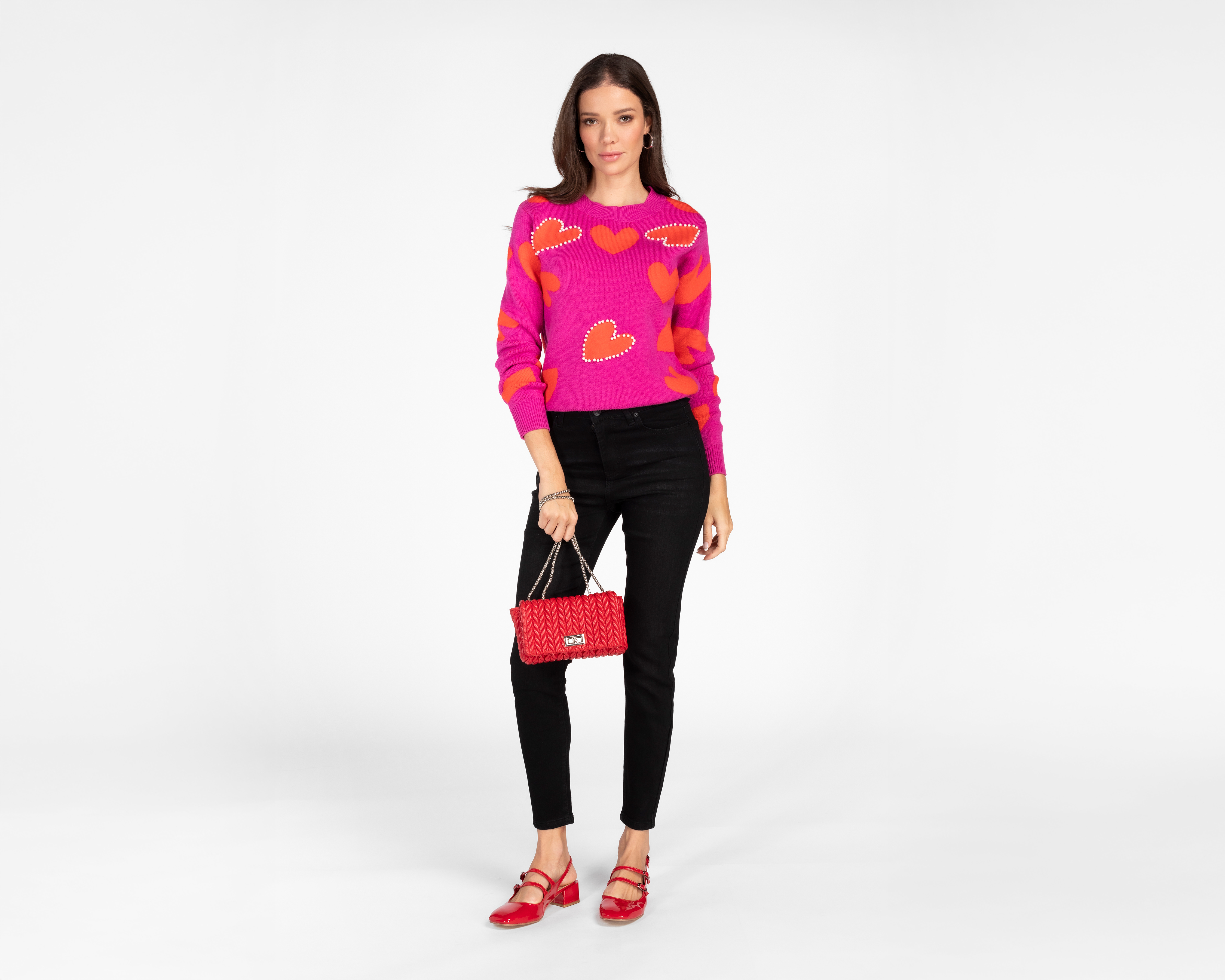 Foto 2 | Foto 2 | Suéter Estampado Corazones 18 Forever para Mujer