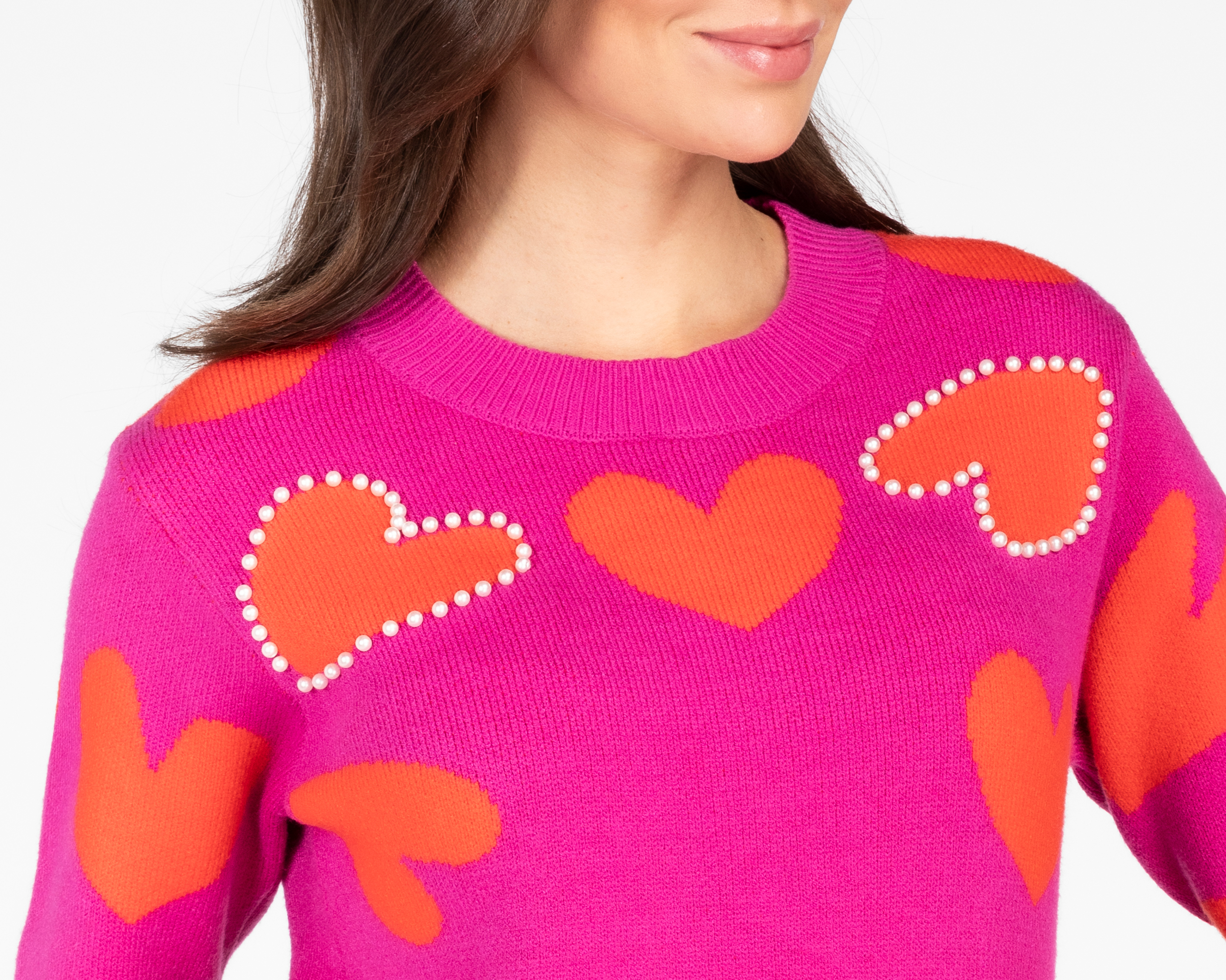 Foto 5 pulgar | Foto 4 | Suéter Estampado Corazones 18 Forever para Mujer