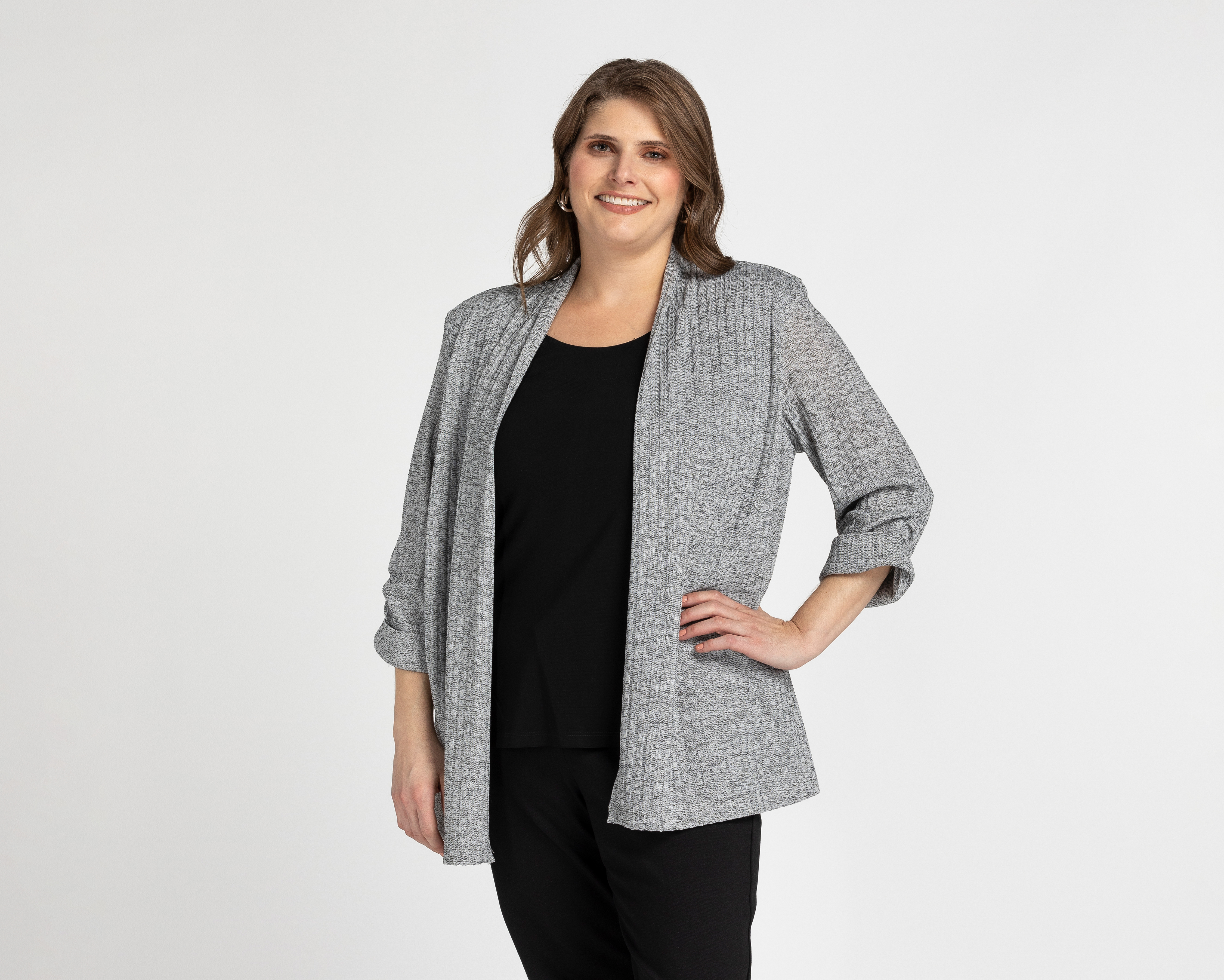 Foto 2 pulgar | Foto 1 | Blusa Lady Sun Gris para Mujer