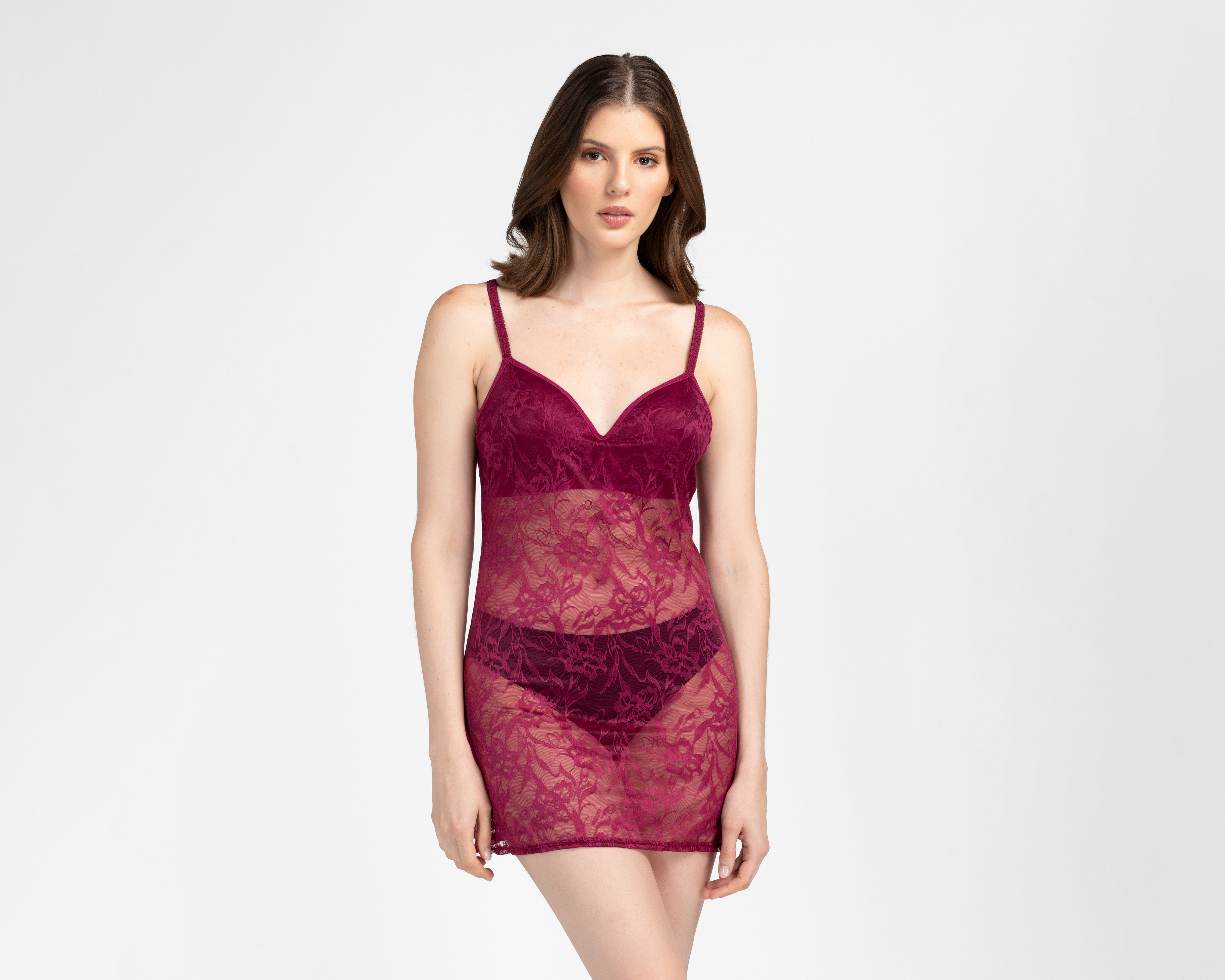 Baby Doll Carnival con Encaje para Mujer