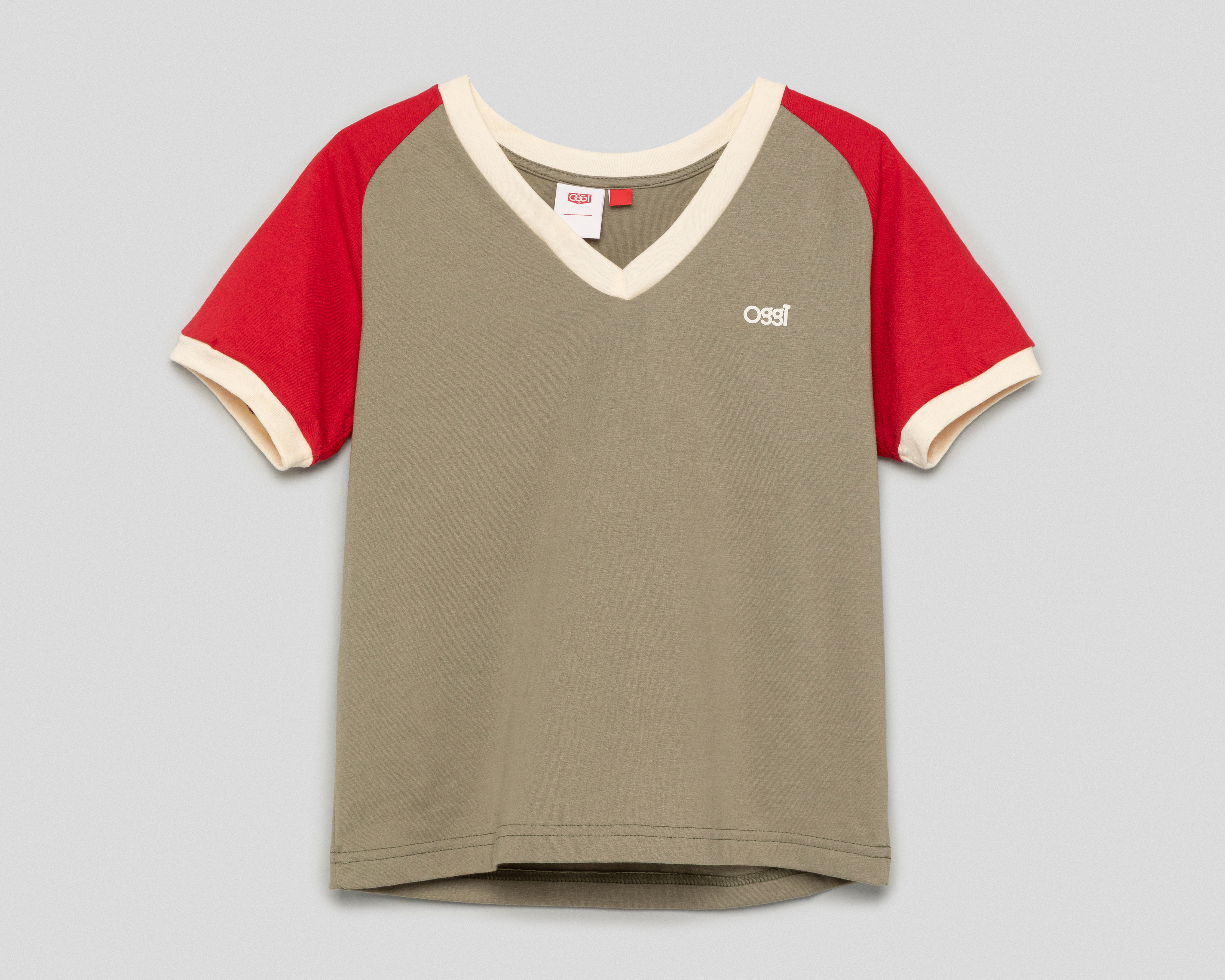 Playera de Cuello V Oggi para Mujer