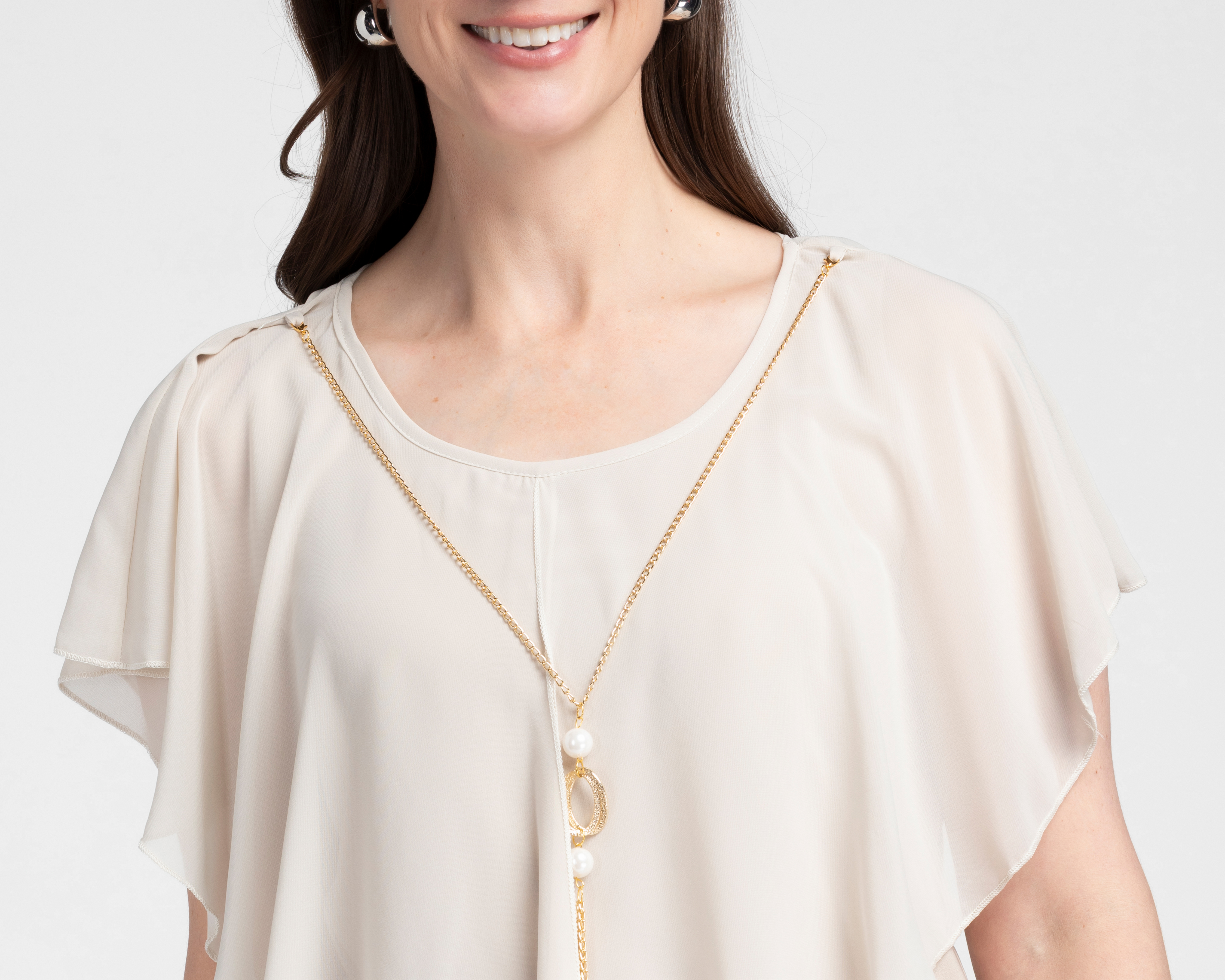 Foto 5 pulgar | Foto 4 | Blusa con Collar Lady Sun para Mujer