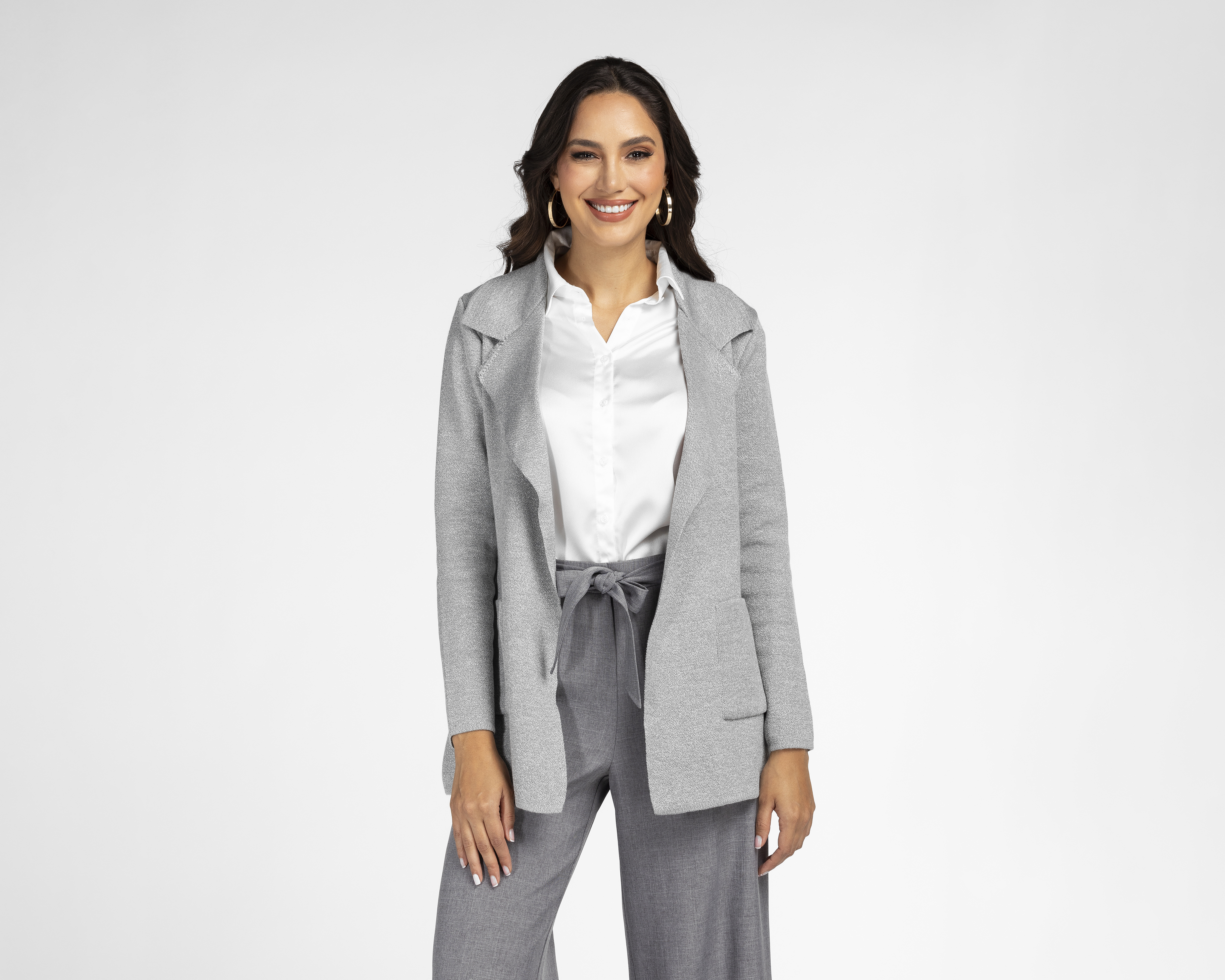 Blazer Gris Sahara para Mujer