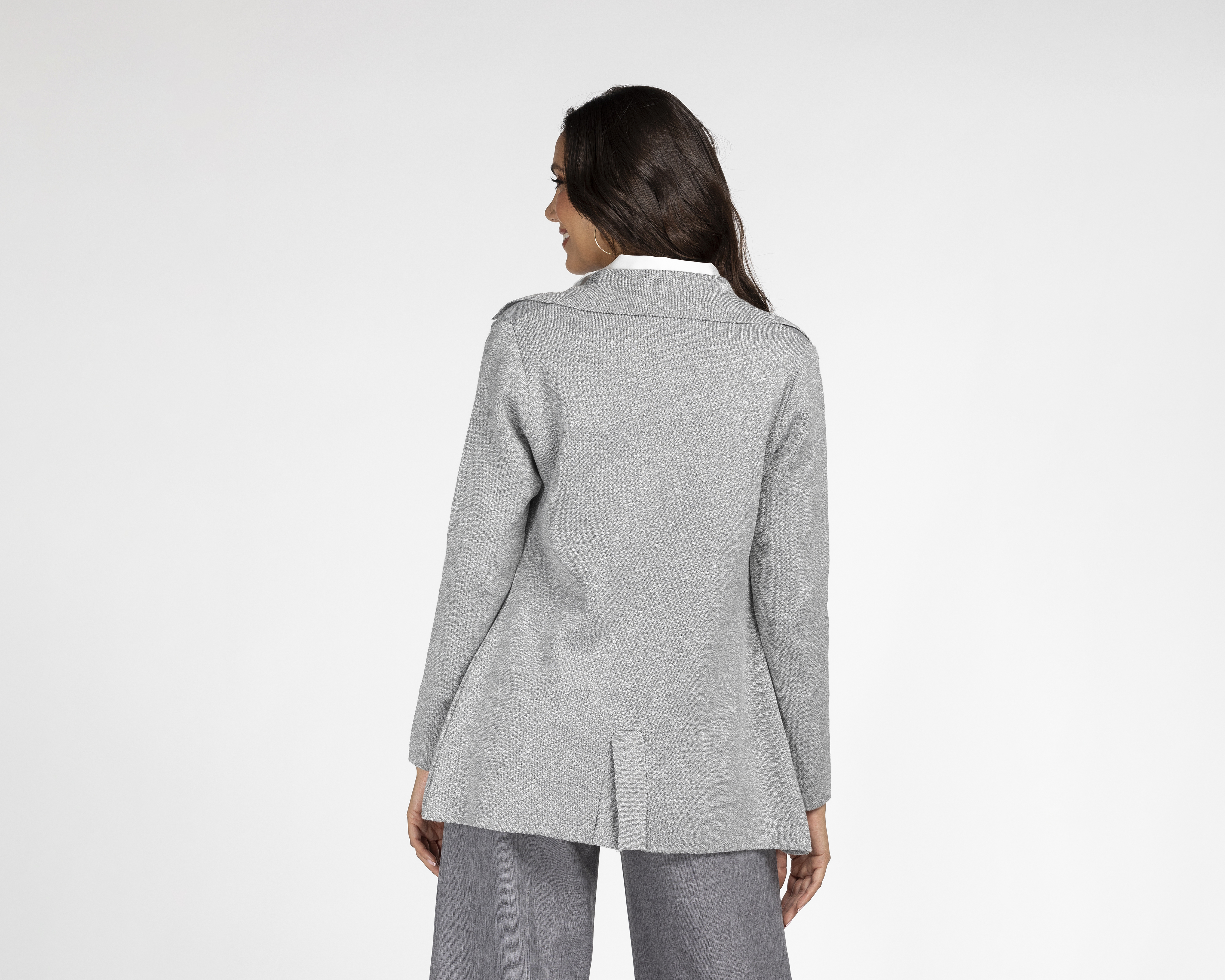 Foto 4 pulgar | Foto 3 | Blazer Gris Sahara para Mujer