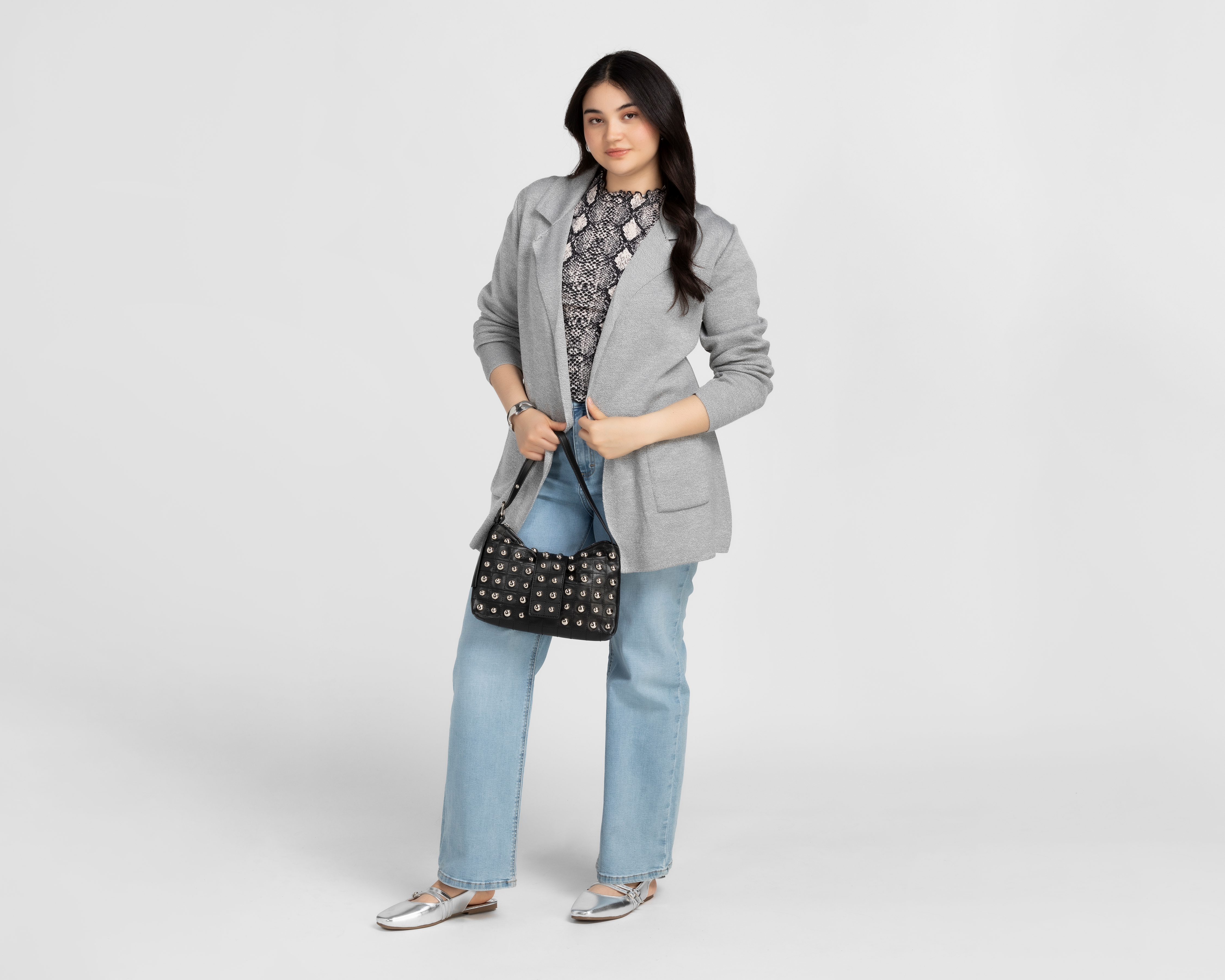 Foto 5 | Foto 5 | Blazer Gris Sahara para Mujer