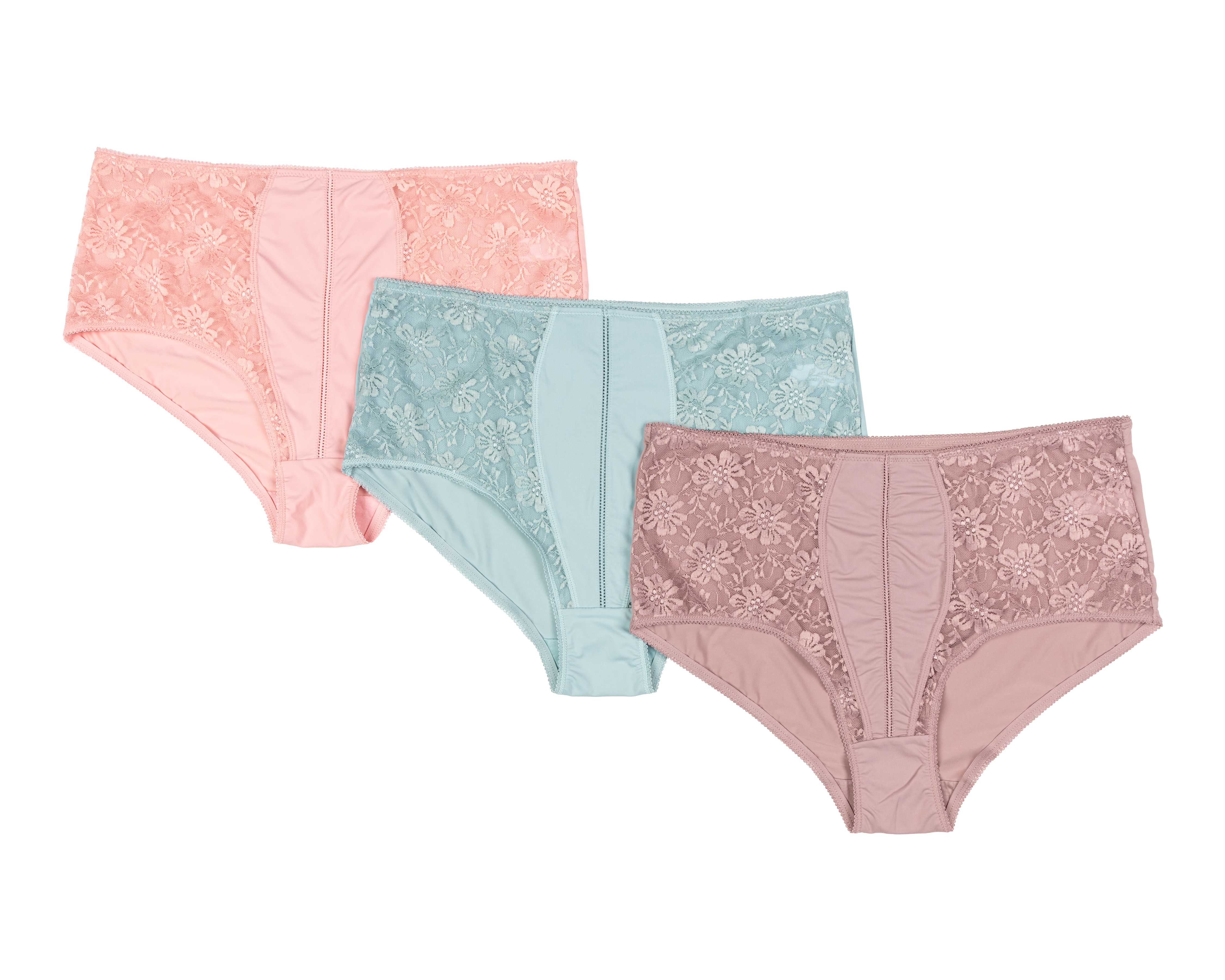 Foto 1 | Foto 1 | Pantaleta Completa con Encaje Beauty Secret para Mujer 3 Piezas