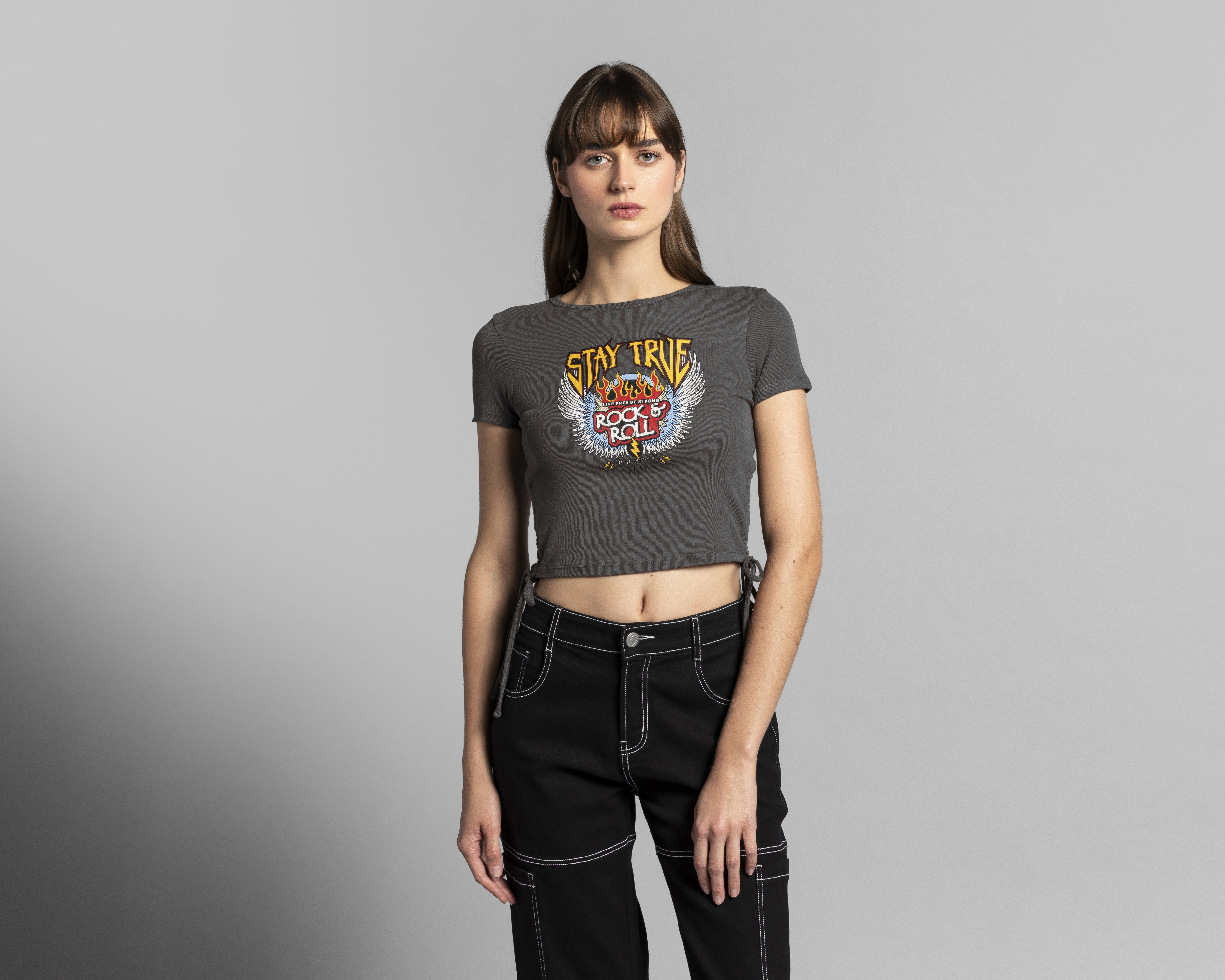 Foto 2 pulgar | Foto 1 | Playera Strona Manga Corta Juvenil