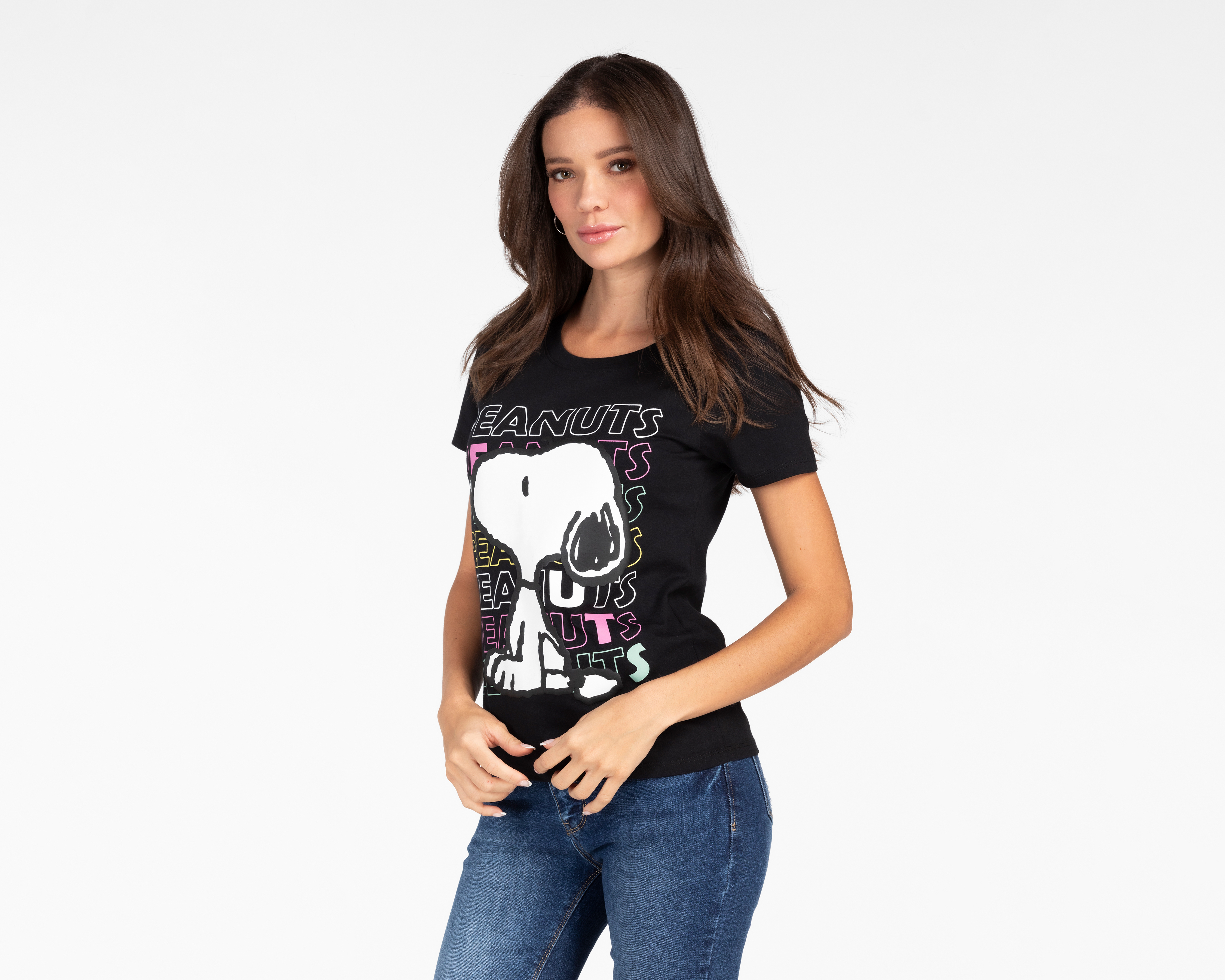 Playera Peanuts Manga Corta para Mujer