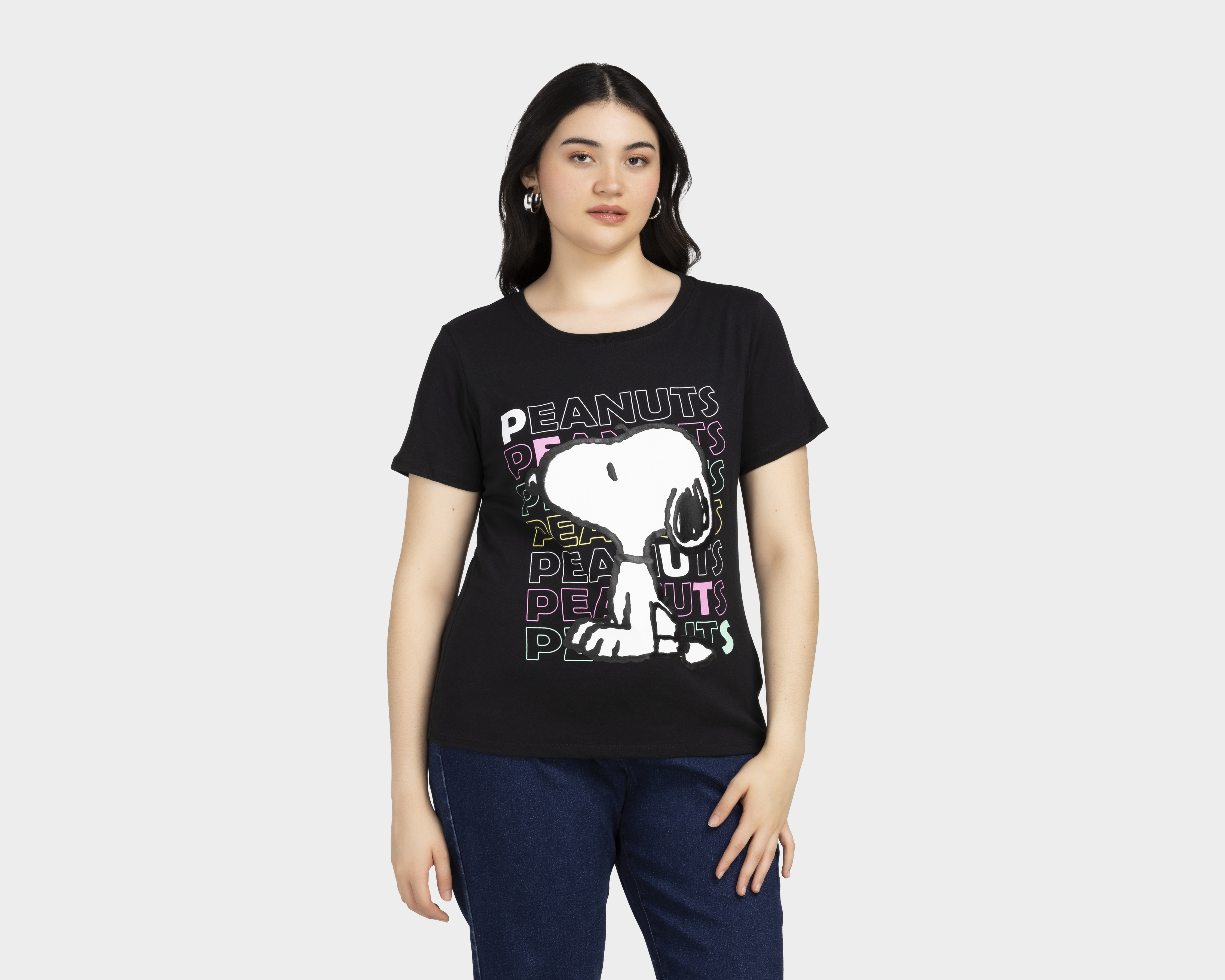 Foto 3 | Foto 3 | Playera Peanuts Manga Corta para Mujer