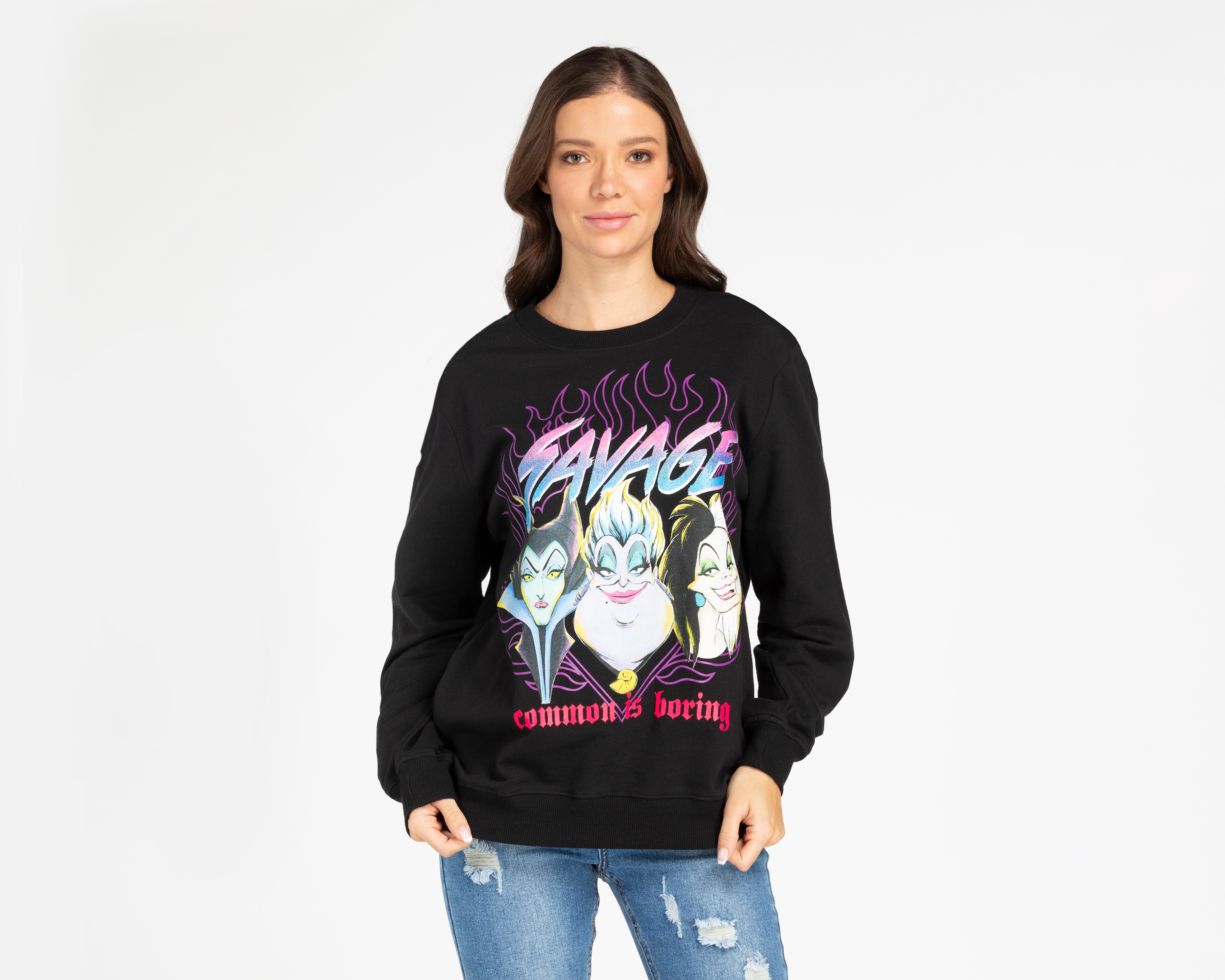 Foto 2 pulgar | Foto 1 | Sudadera Estampada Disney Villanas para Mujer