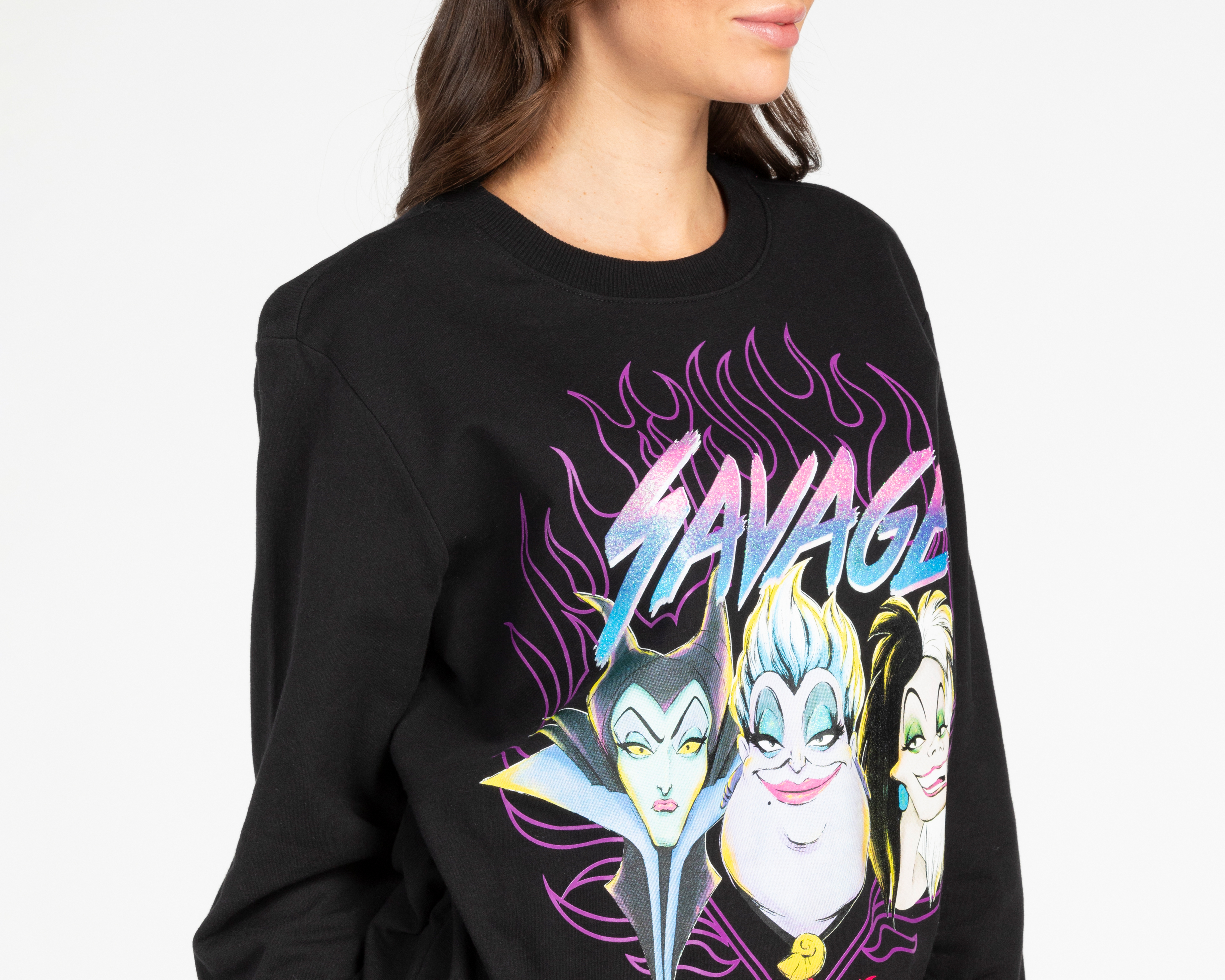 Foto 4 pulgar | Foto 3 | Sudadera Estampada Disney Villanas para Mujer