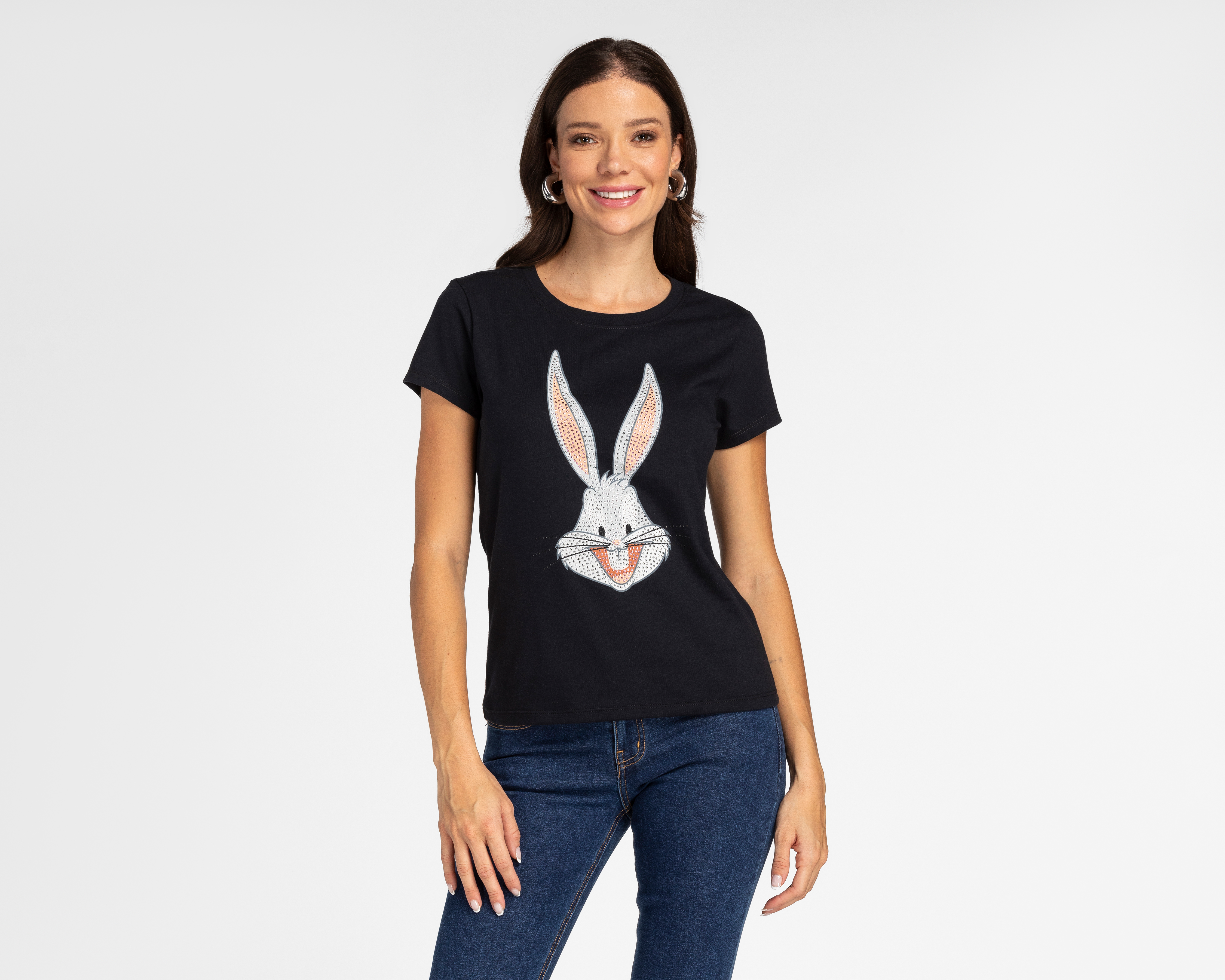 Foto 2 pulgar | Foto 1 | Playera Looney Tunes con Pedrería para Mujer