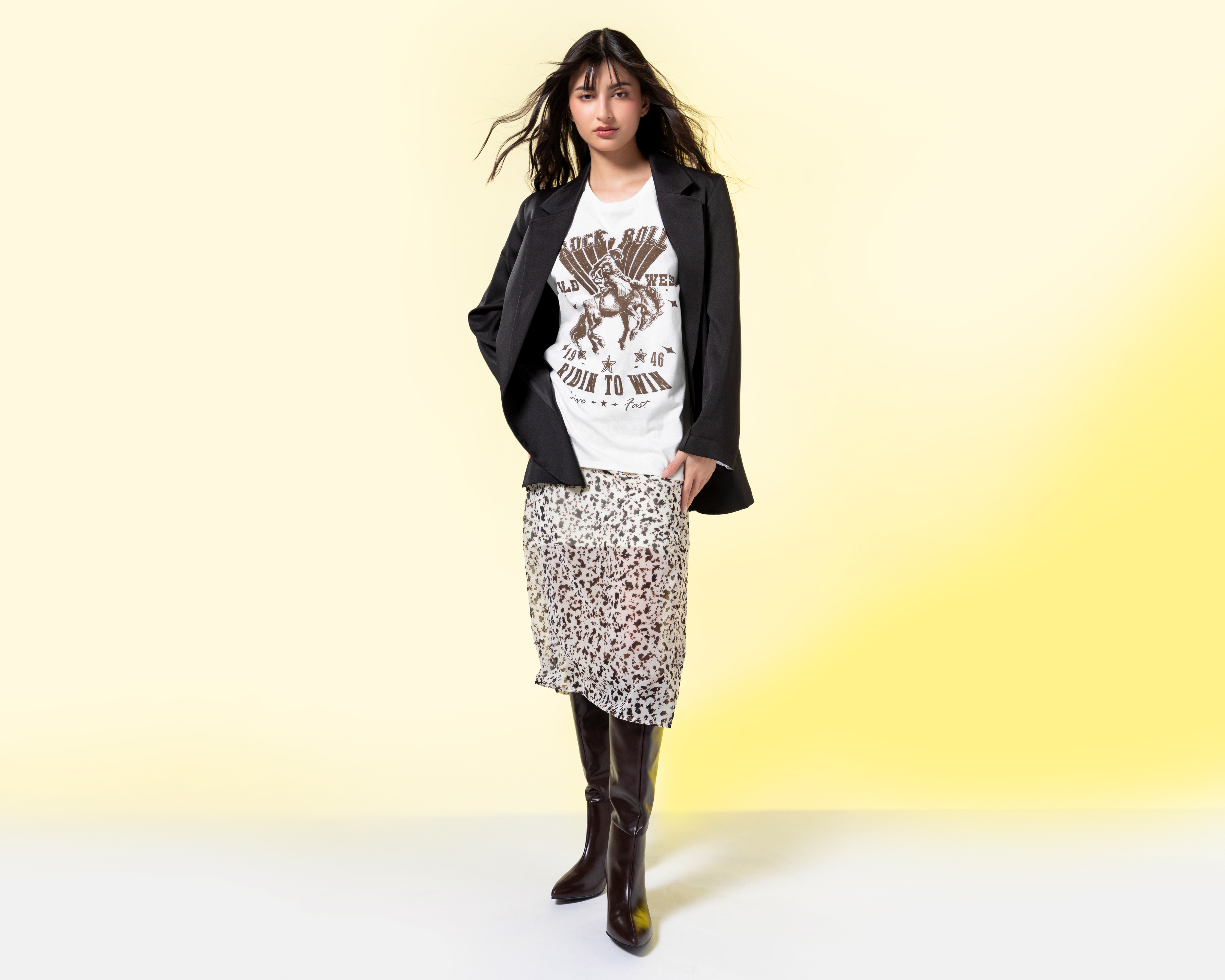 Blazer Negro Strona para Mujer