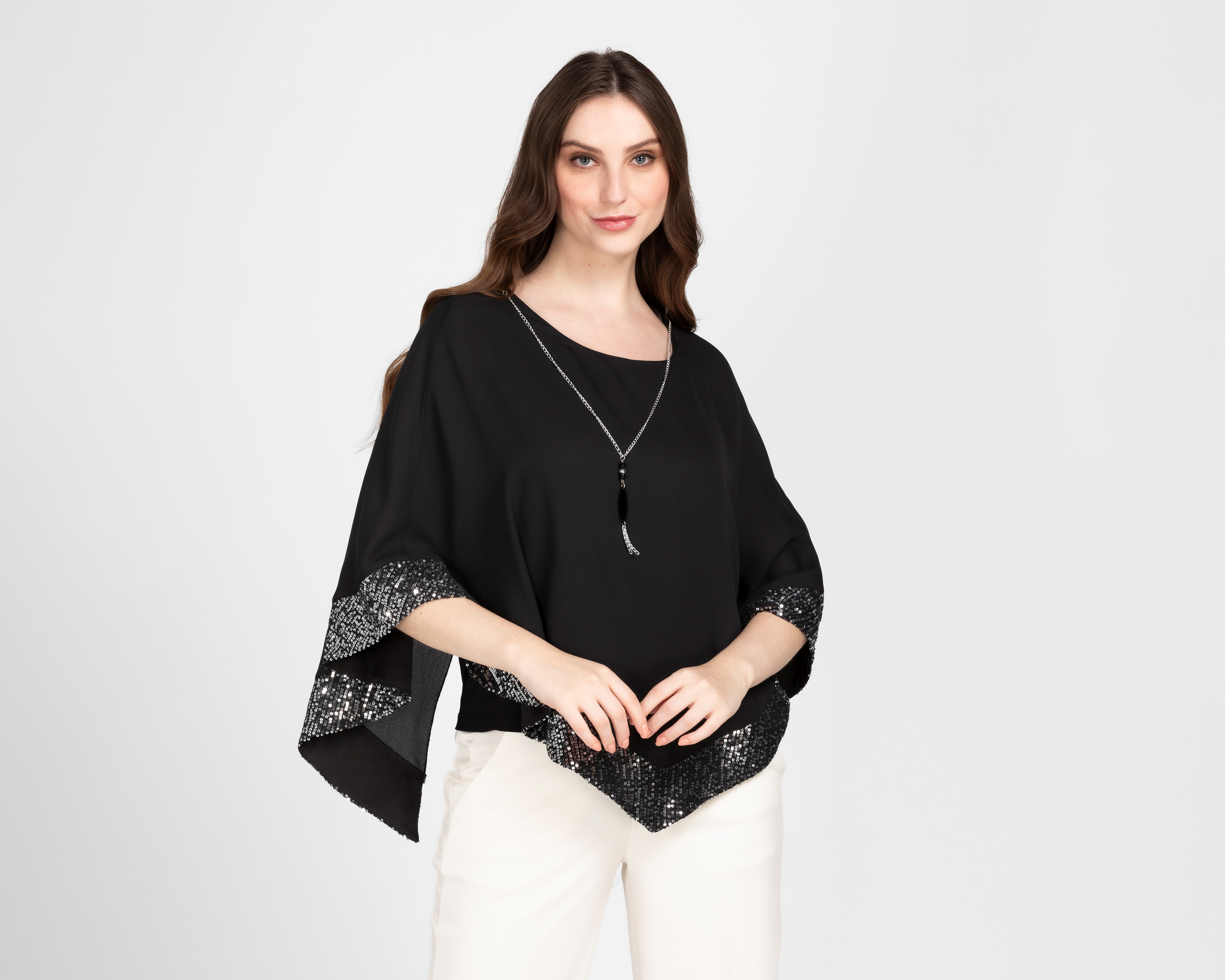 Foto 2 pulgar | Foto 1 | Blusa Lady Sun con Collar para Mujer