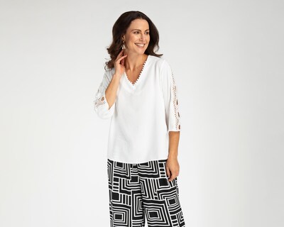 Foto 7 | Foto 7 | Blusa Lady Sun con Guipur en Mangas para Mujer