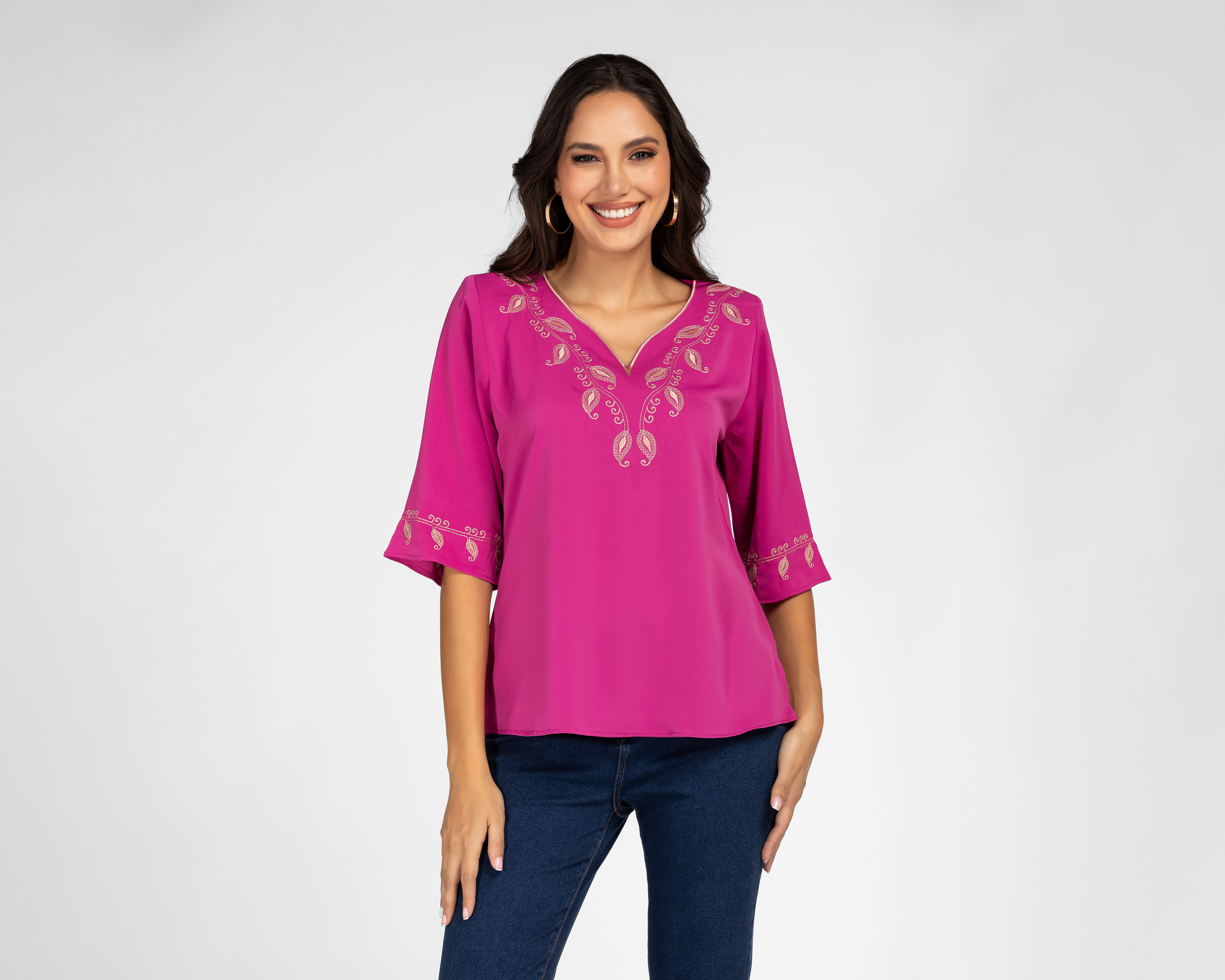 Blusa Paloma con Bordado para Mujer