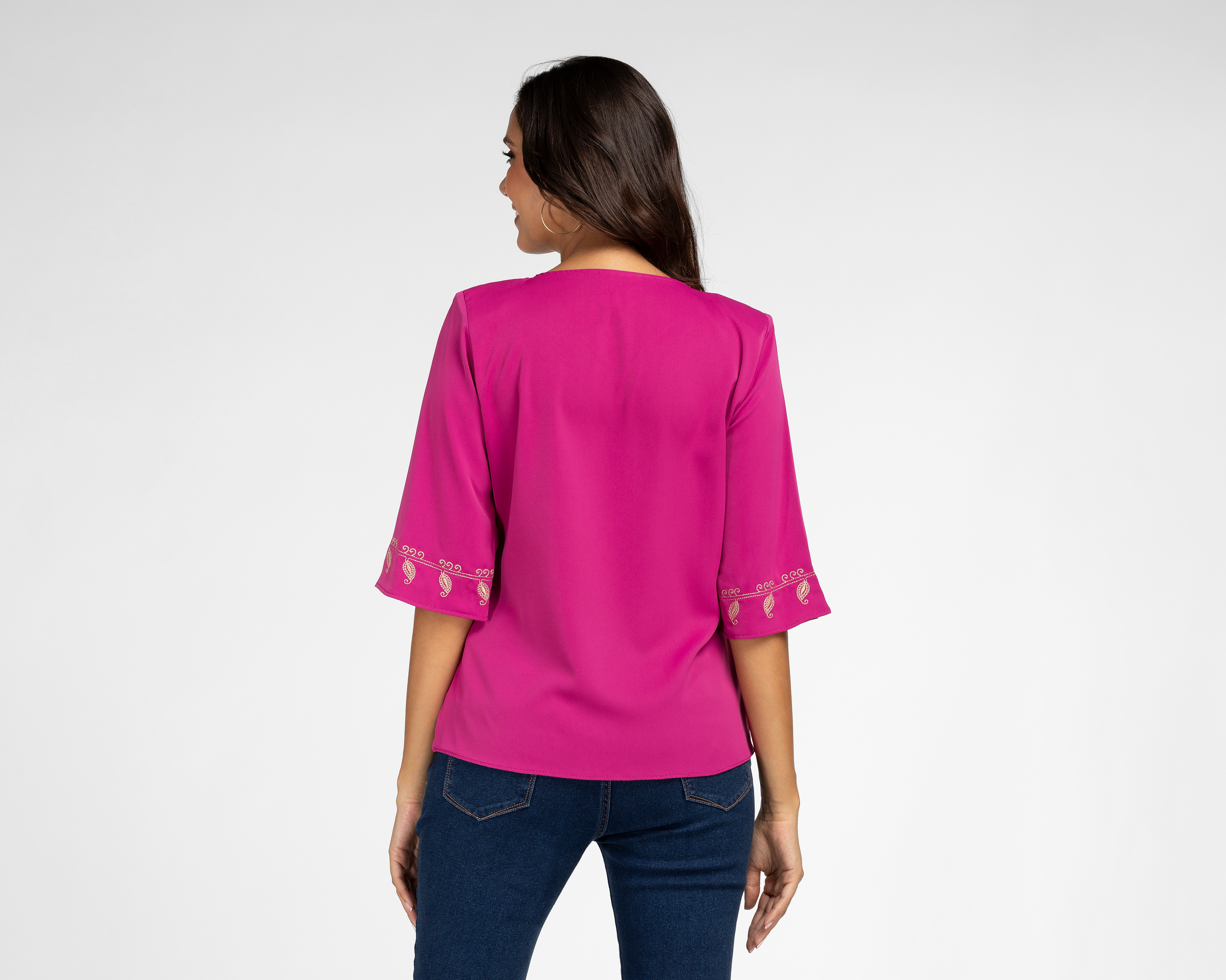 Foto 4 pulgar | Foto 3 | Blusa Paloma con Bordado para Mujer