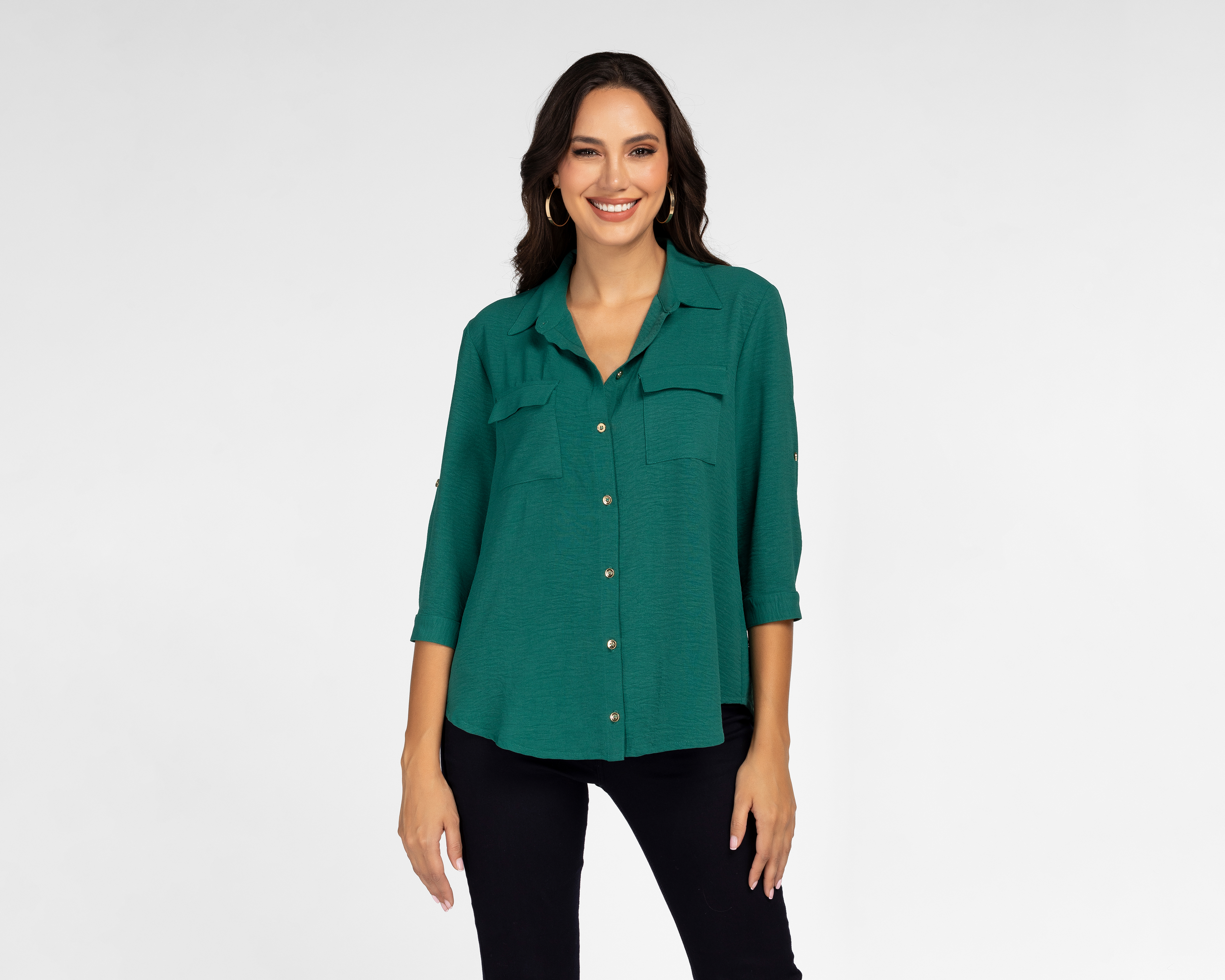 Foto 2 pulgar | Foto 1 | Blusa Sahara con Botones para Mujer