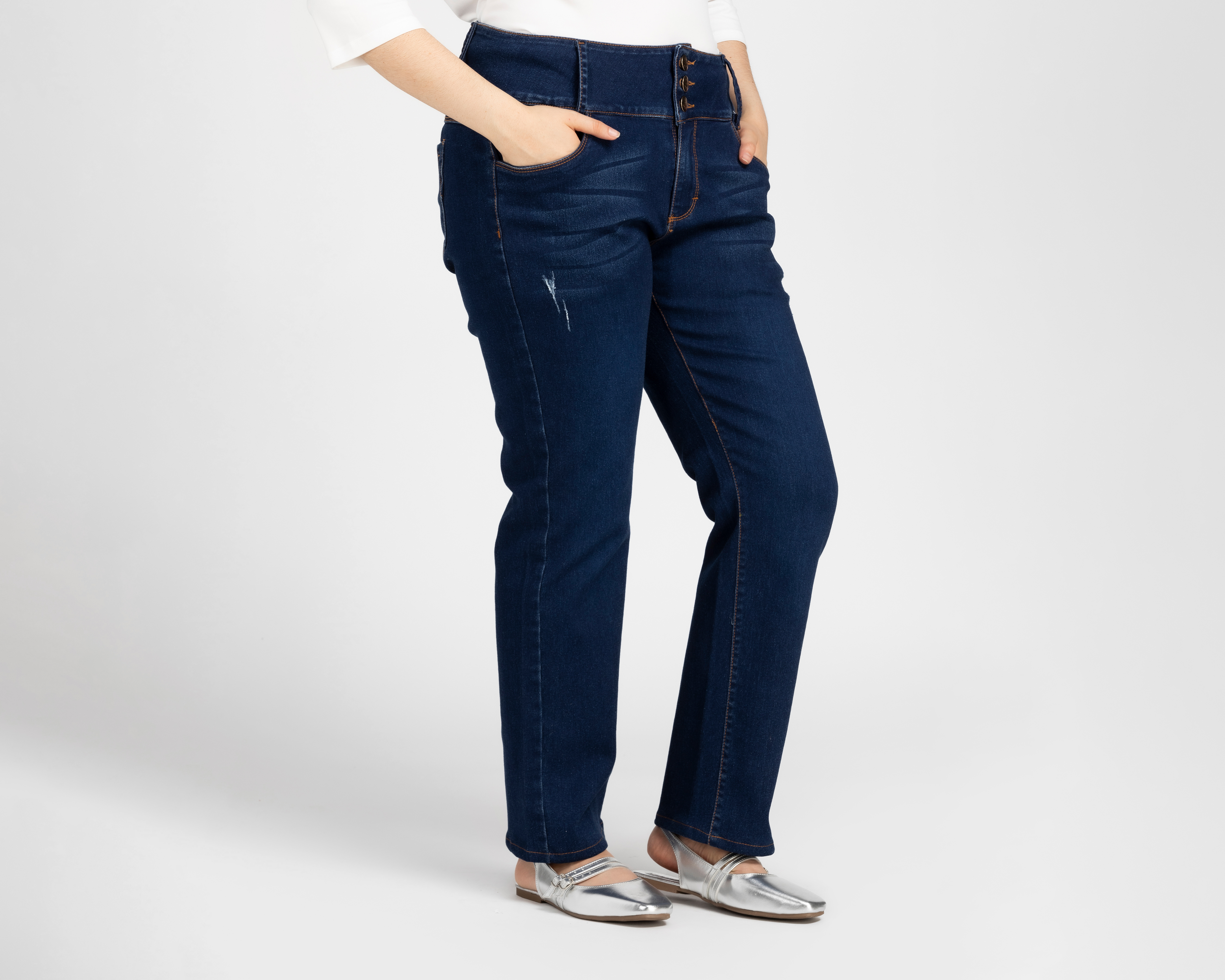 Foto 5 pulgar | Foto 4 | Jeans Recto Sahara para Mujer