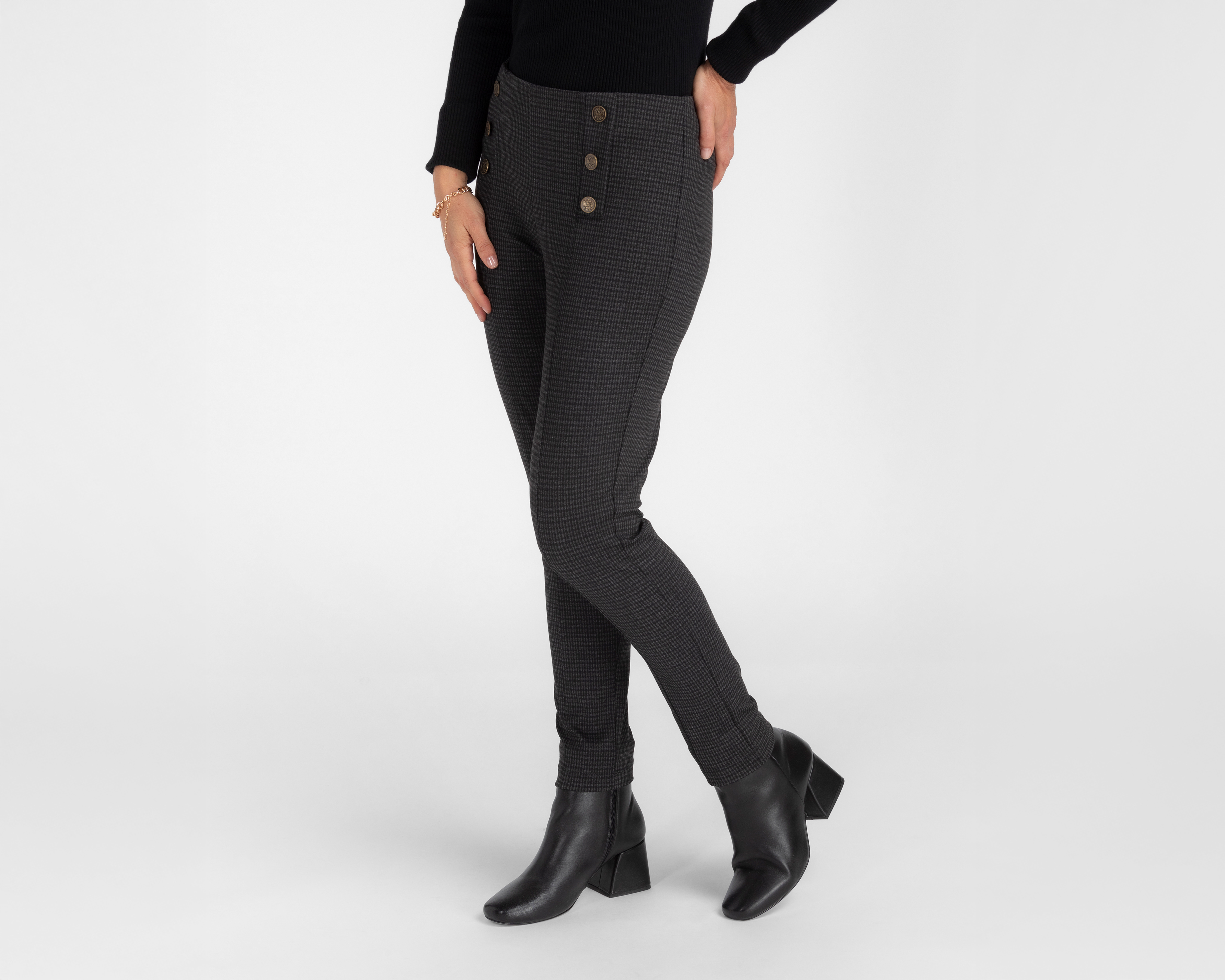 Foto 2 pulgar | Foto 1 | Leggings con Botones Sahara para Mujer