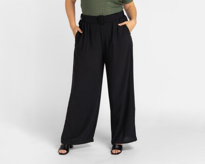 Foto 4 | Foto 4 | Pantalón Ancho Sahara Negro para Mujer