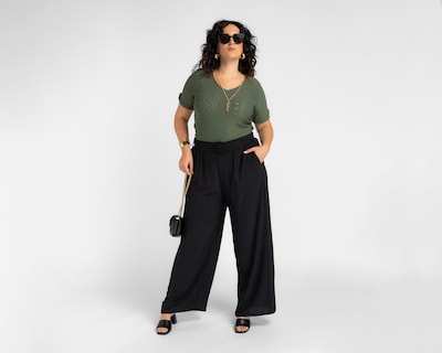 Foto 5 | Foto 5 | Pantalón Ancho Sahara Negro para Mujer